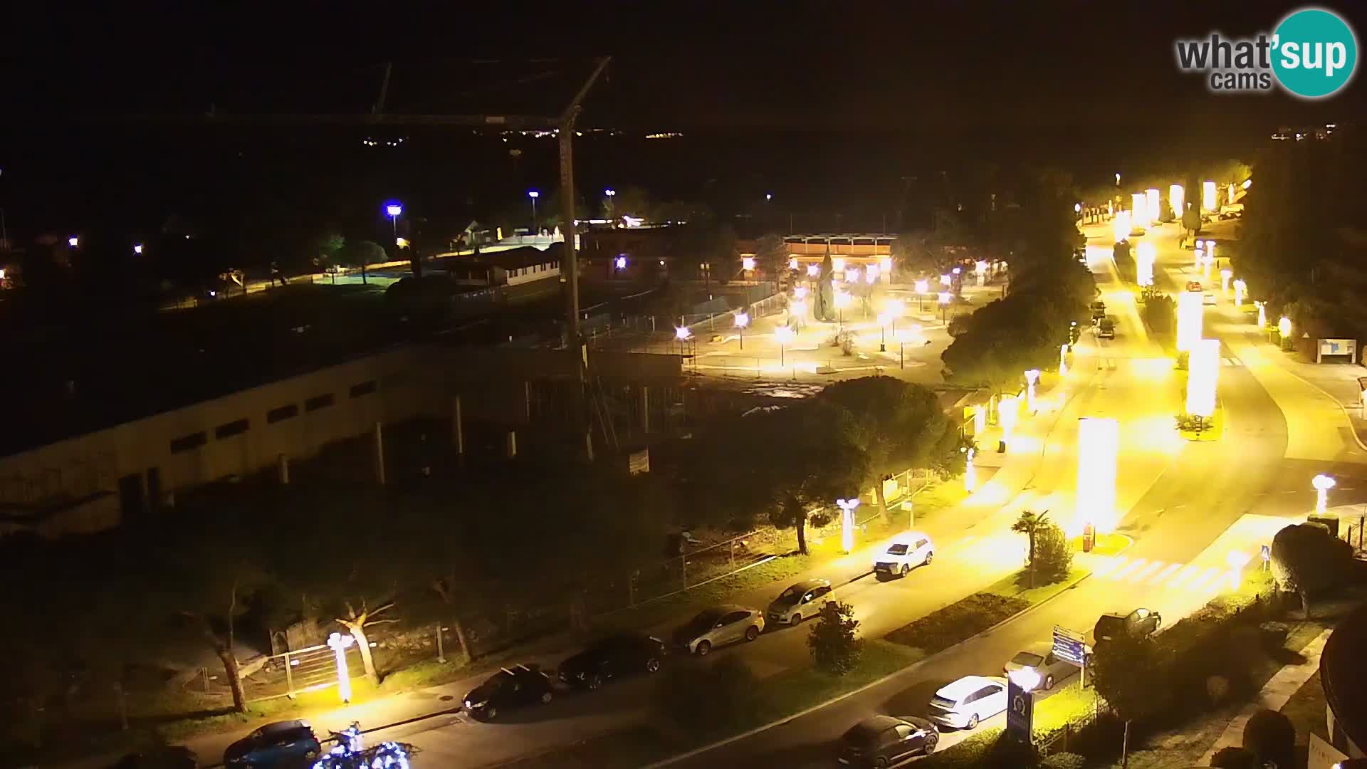 Portorož Live Webcam – vue sur la marina et les courts de tennis