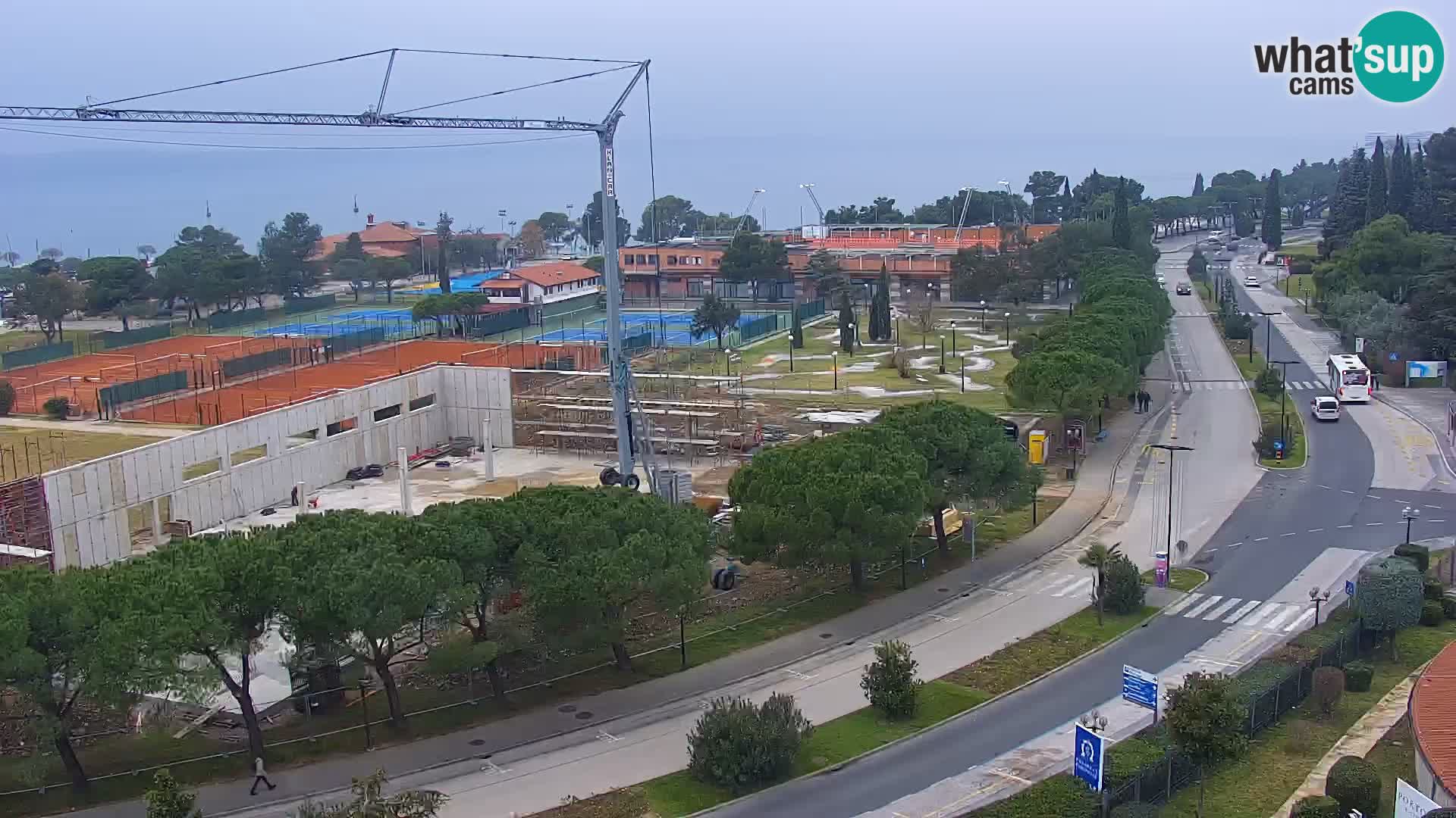 Portorose Live Webcam – vista sulla marina e i campi da tennis