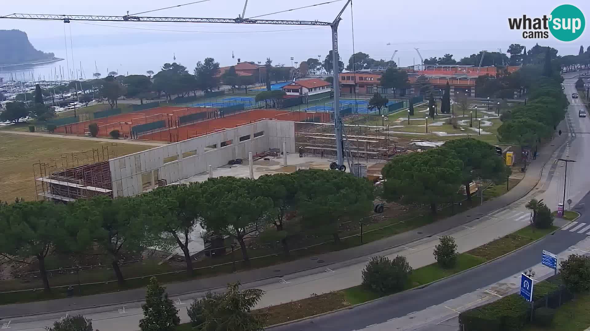 Portorose Live Webcam – vista sulla marina e i campi da tennis