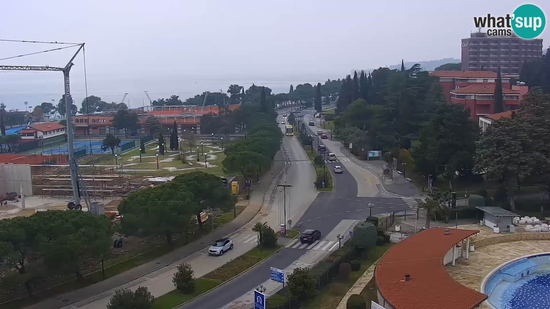 Portorose Live Webcam – vista sulla marina e i campi da tennis