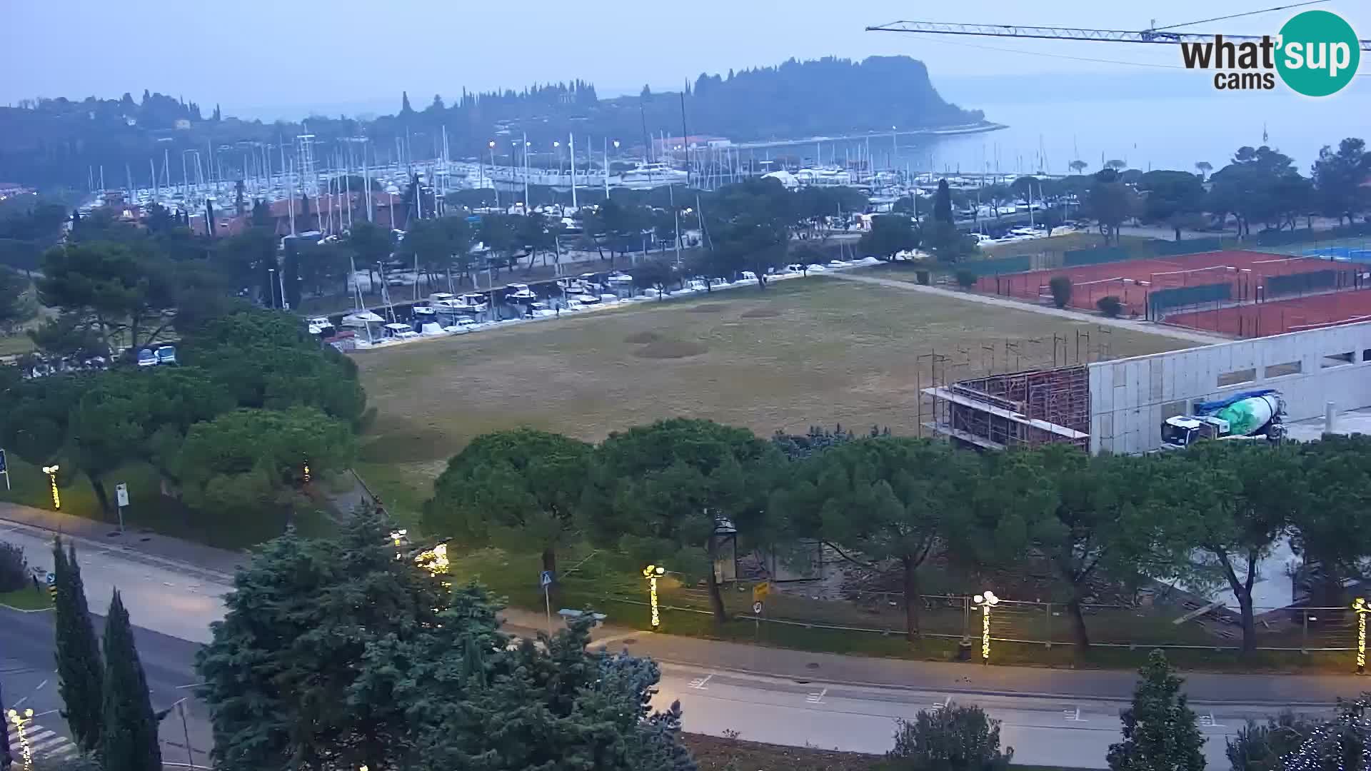 Portorose Live Webcam – vista sulla marina e i campi da tennis