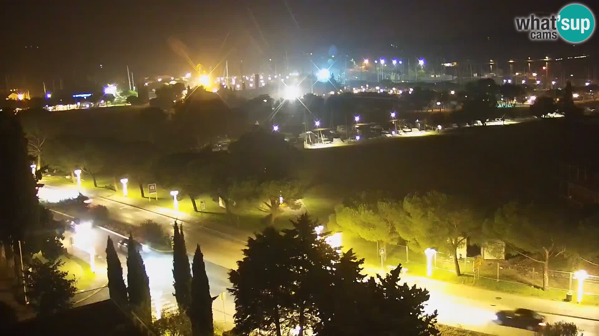 Portorož Webcam – Blick auf den Yachthafen und die Tennisplätze