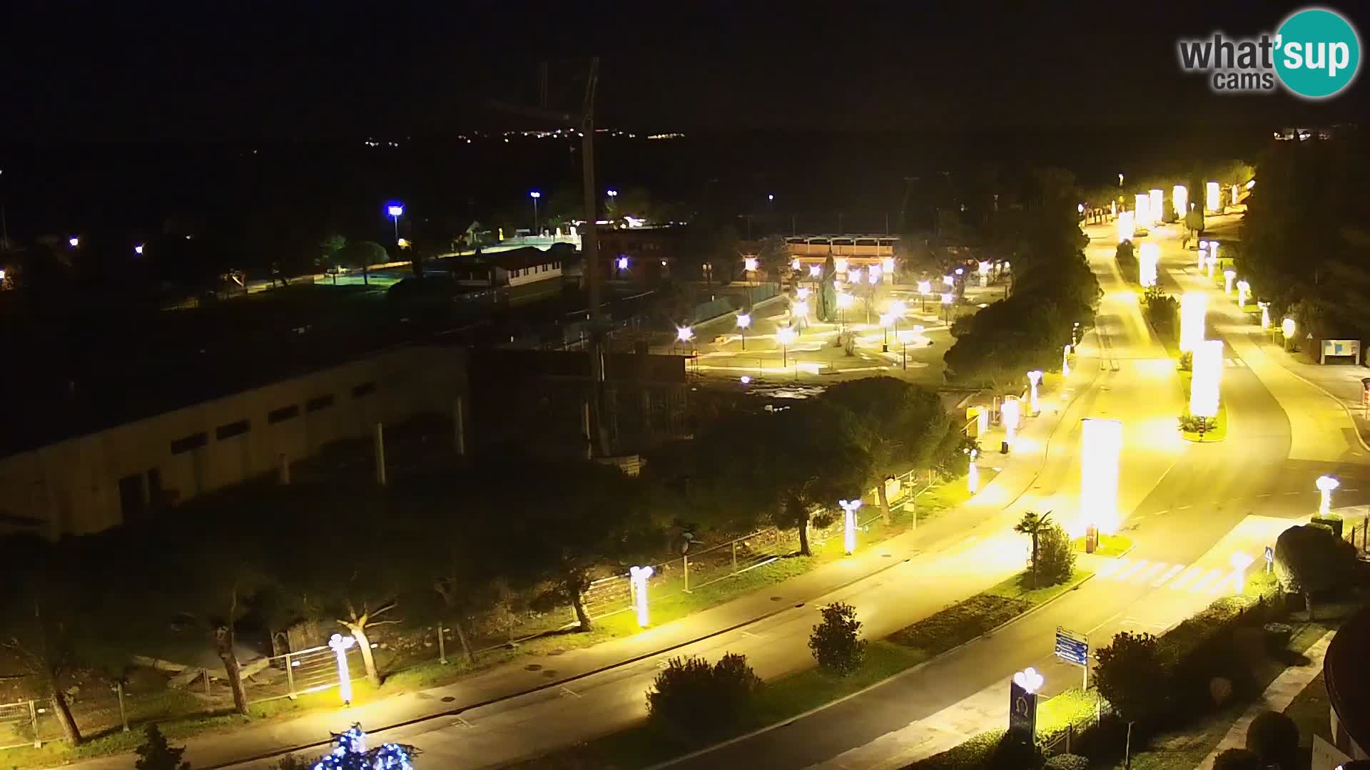 Portorož camera en vivo – vista del puerto deportivo y las canchas de tenis