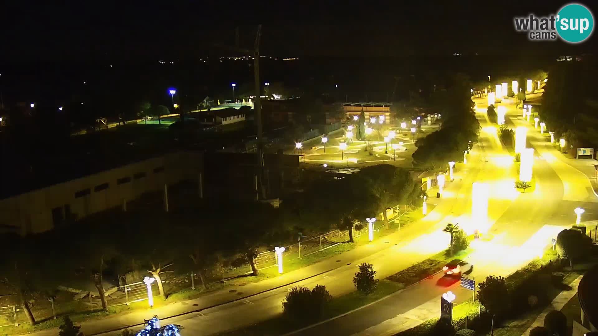 Portorož Live Webcam – vue sur la marina et les courts de tennis