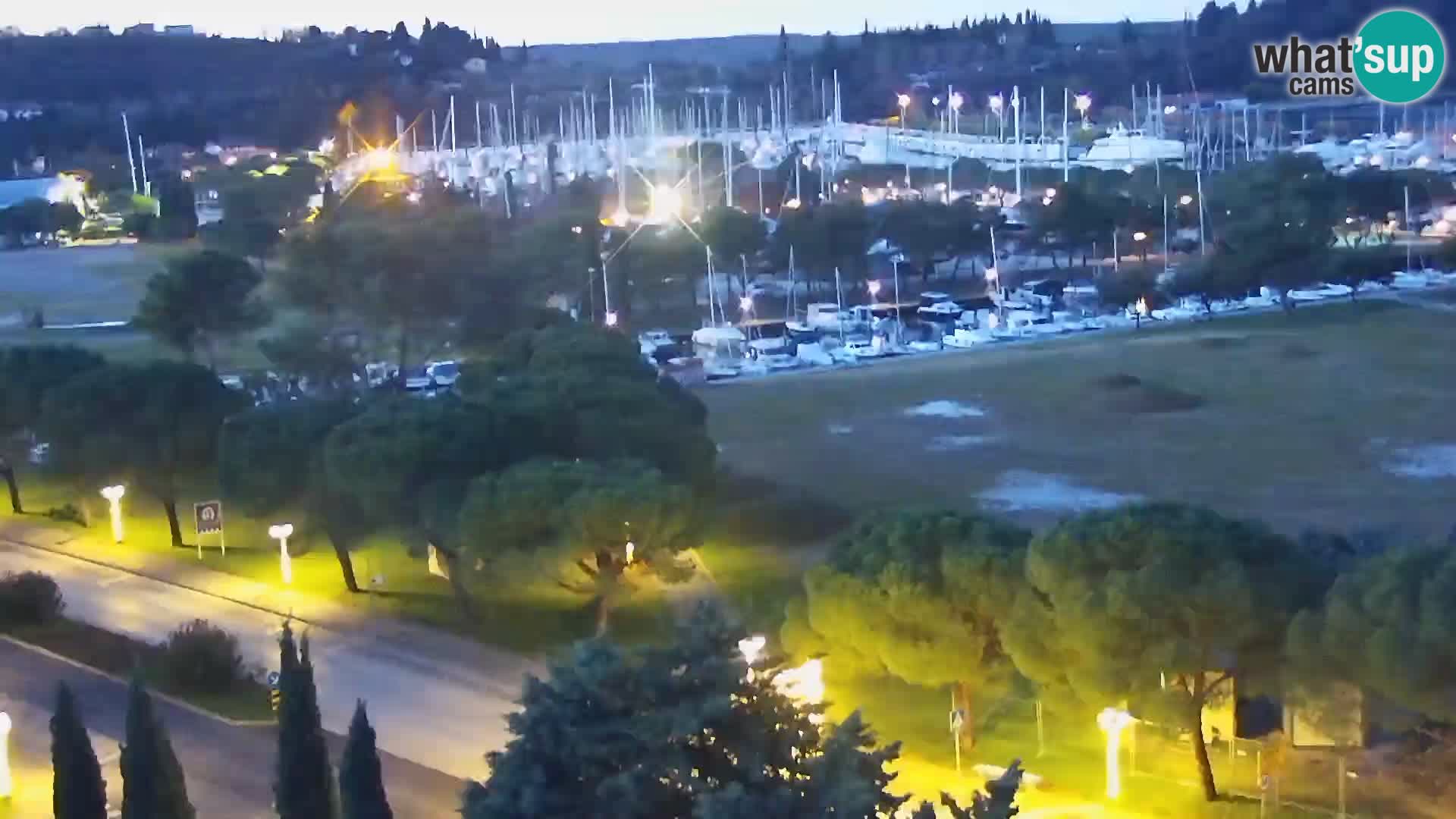 Portorož Live Webcam – view of the marina and tennis courts