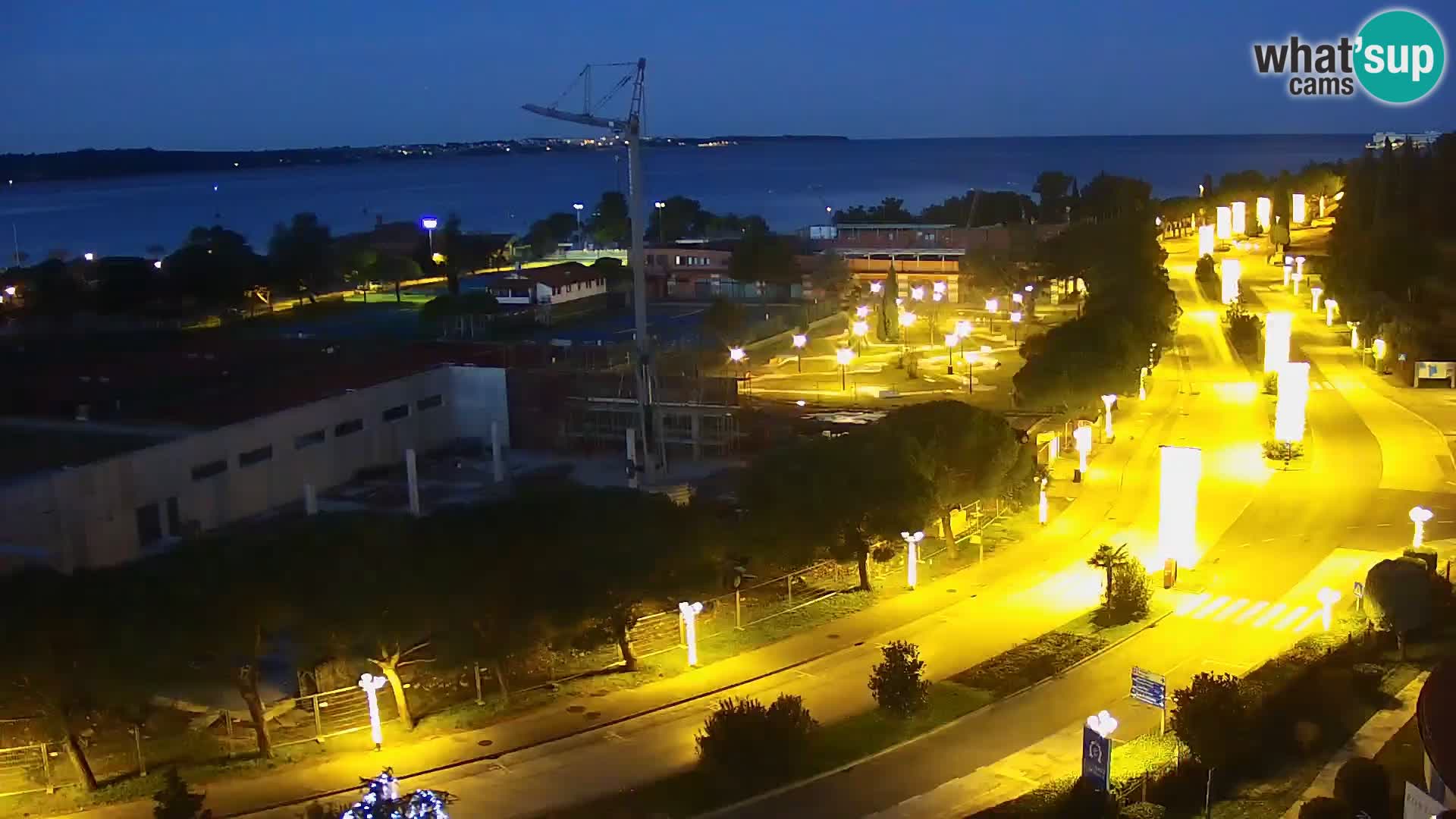 Portorož Live Webcam – vue sur la marina et les courts de tennis