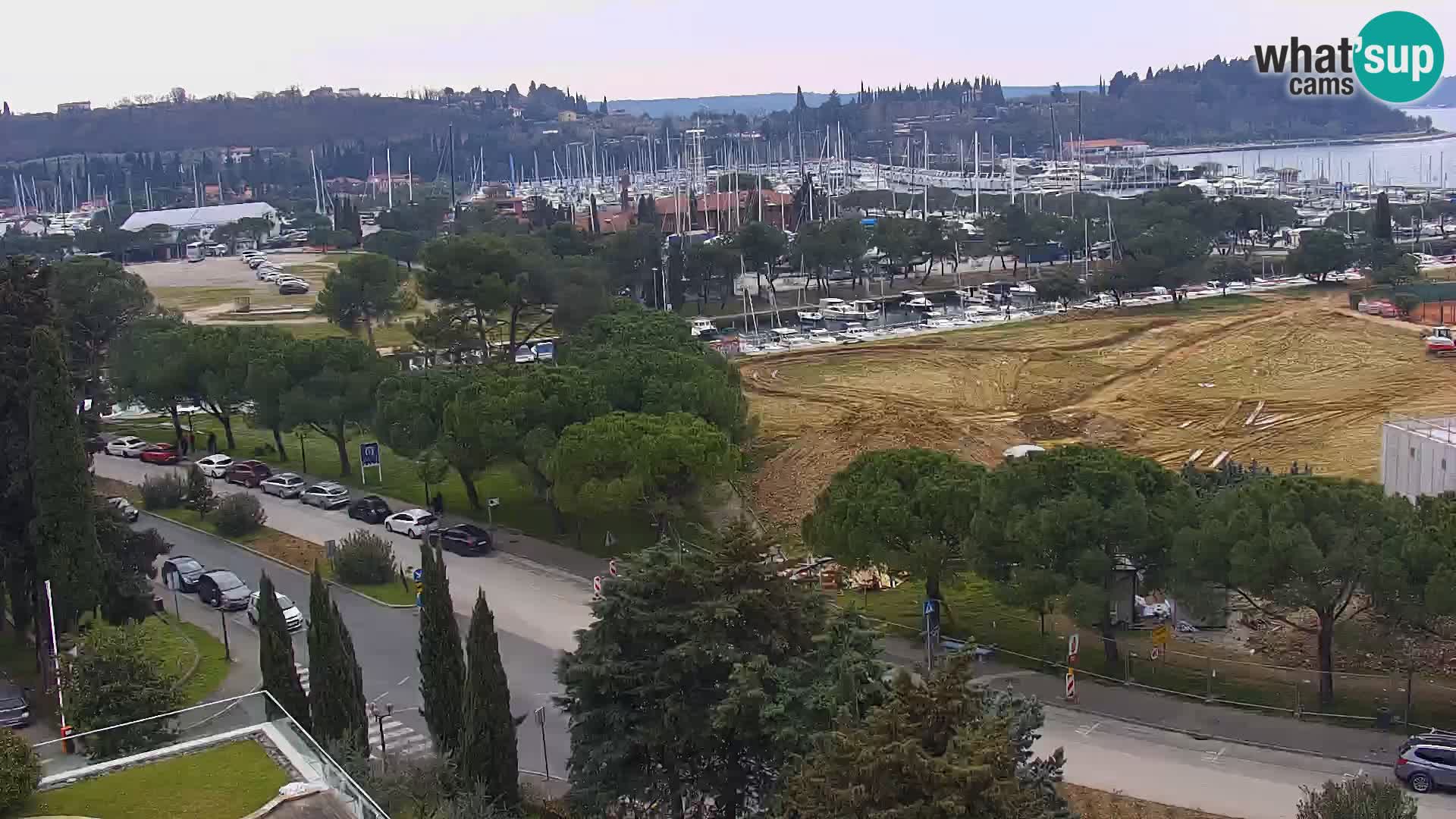 Portorož Live Webcam – view of the marina and tennis courts