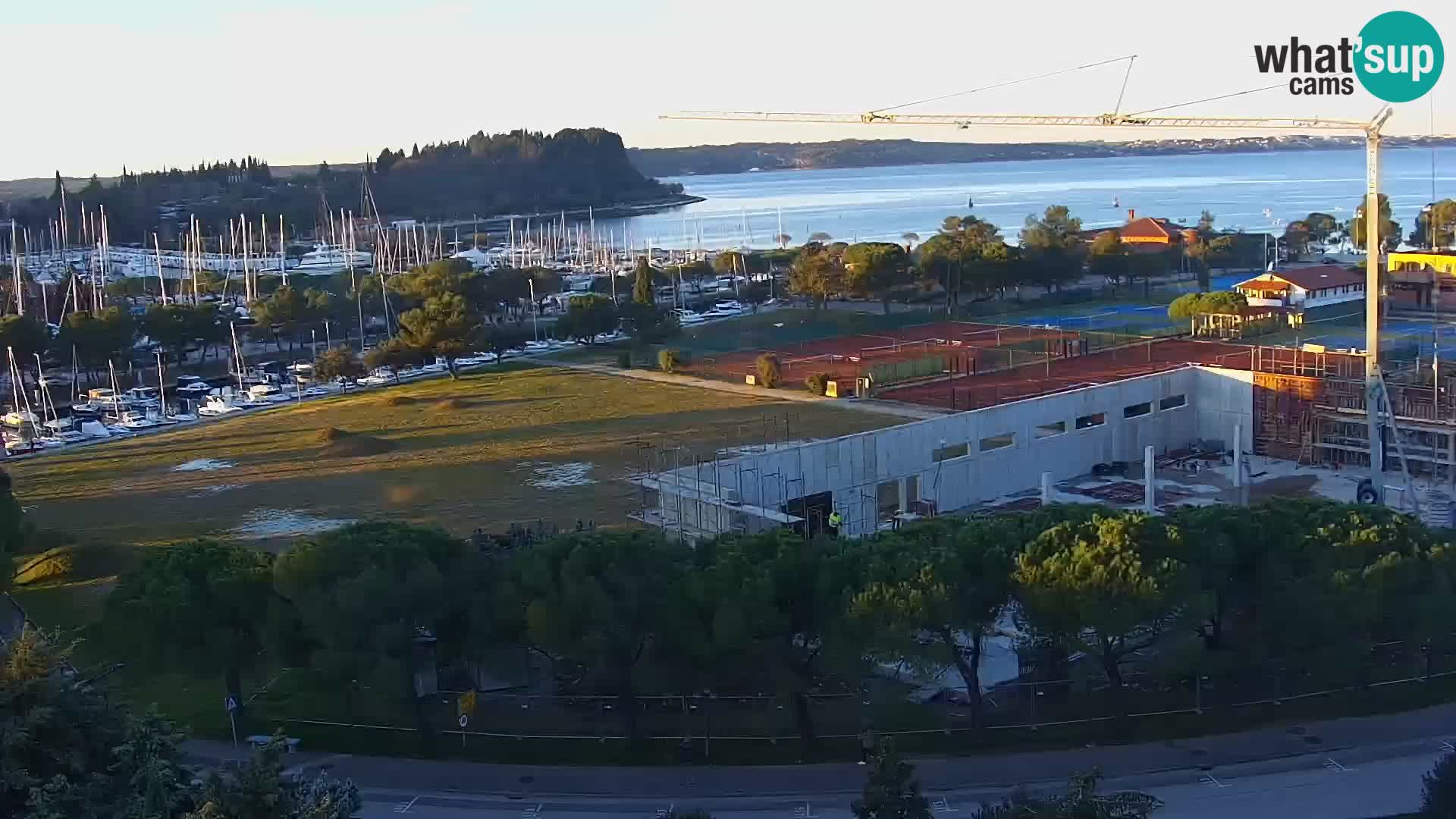 Portorose Live Webcam – vista sulla marina e i campi da tennis