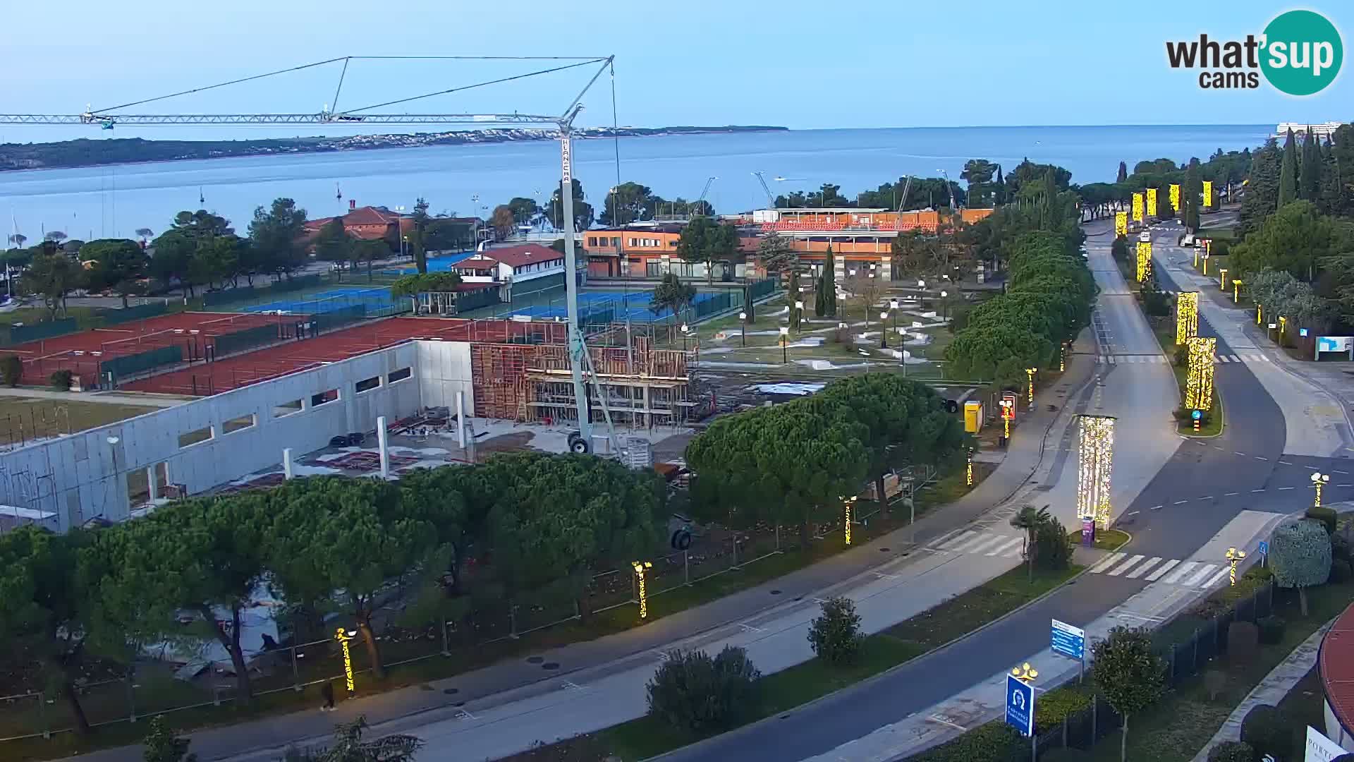 Portorož Live Webcam – view of the marina and tennis courts