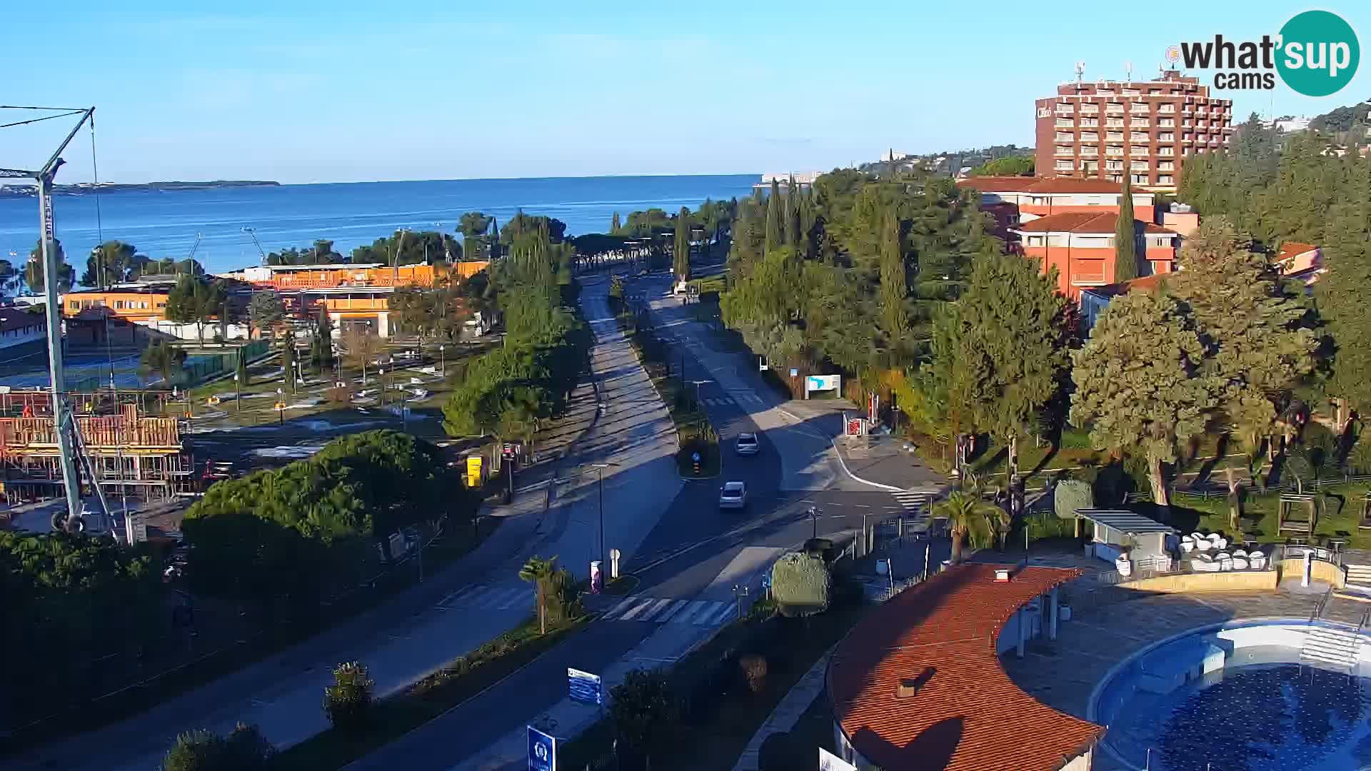 Portorose Live Webcam – vista sulla marina e i campi da tennis