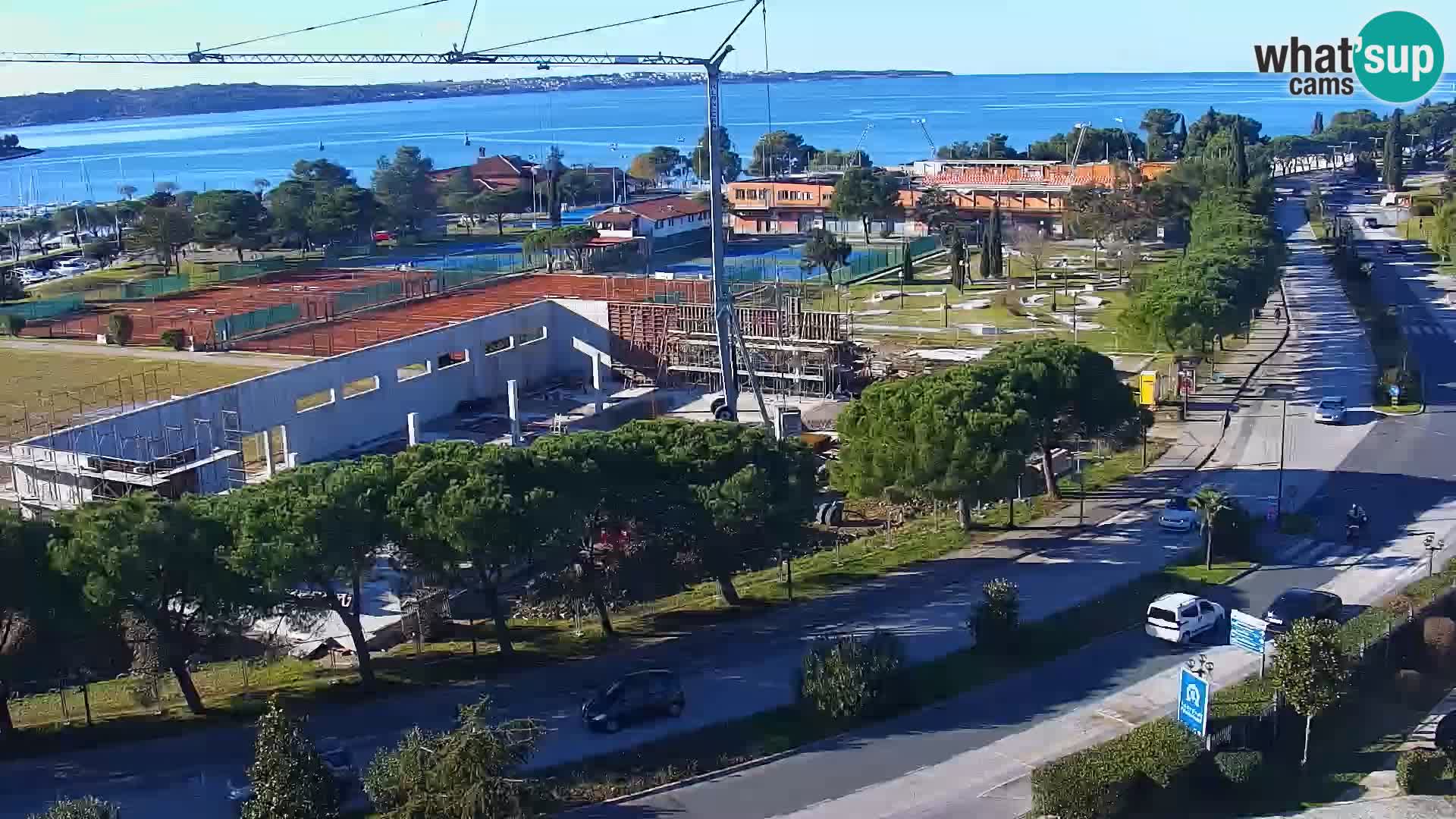 Portorož Live Webcam – view of the marina and tennis courts