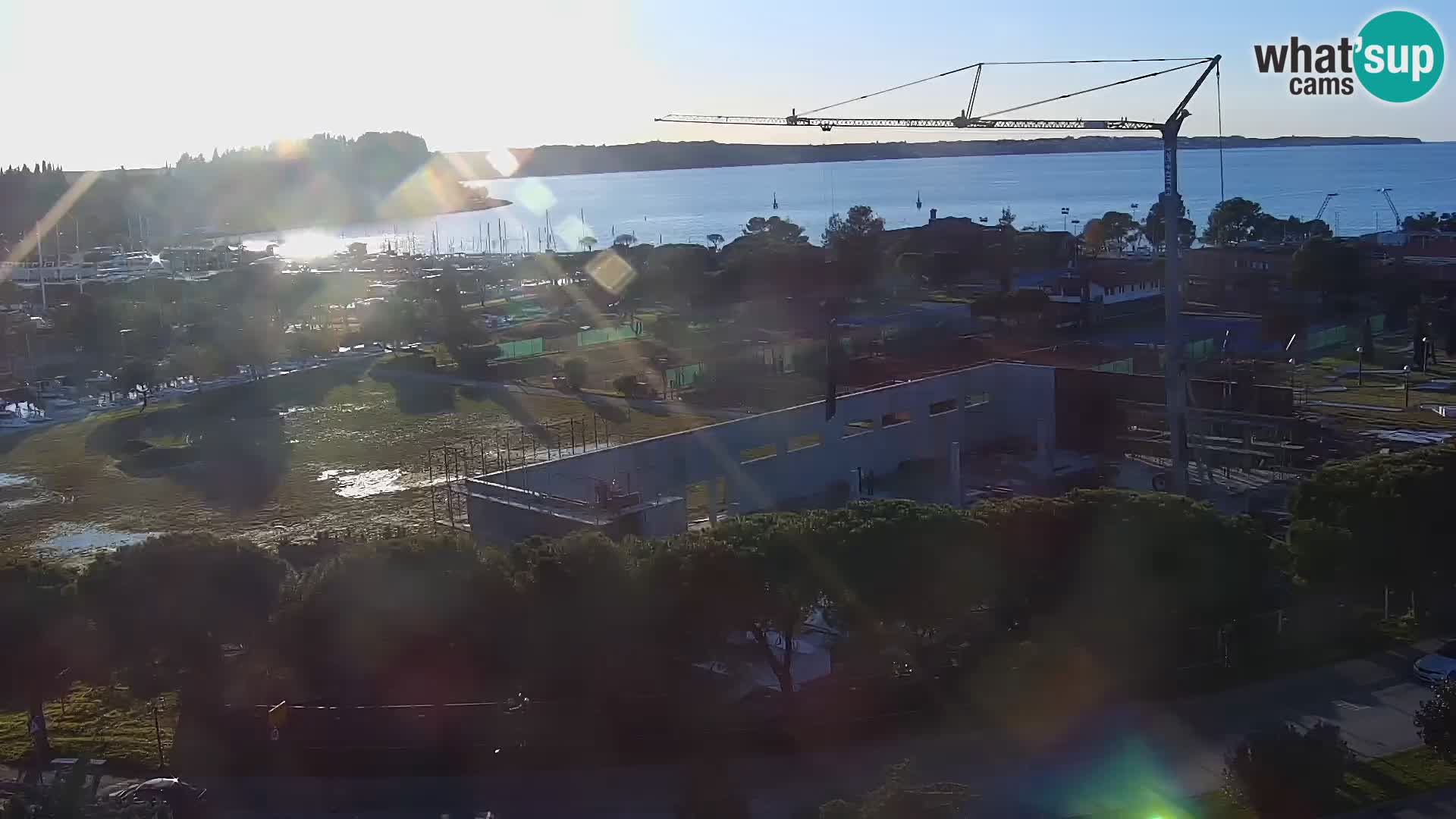 Portorož Live Webcam – view of the marina and tennis courts