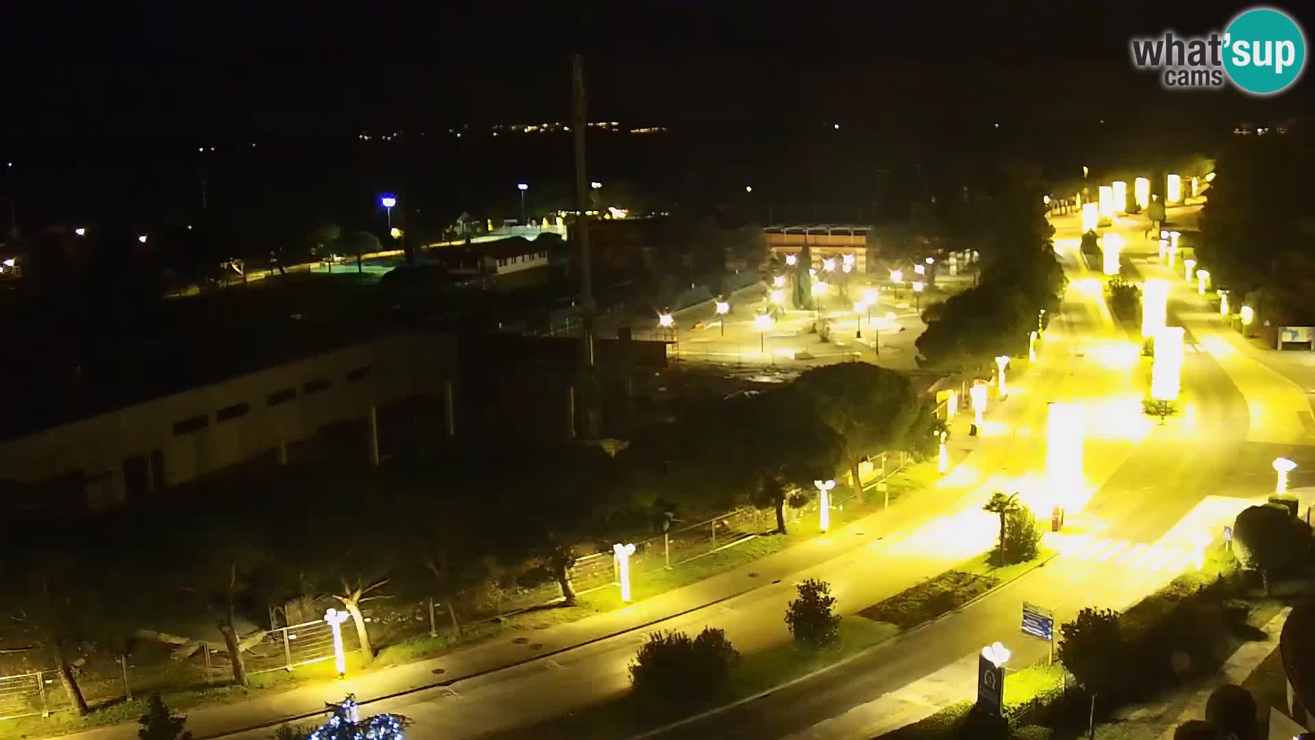 Portorož Live Webcam – vue sur la marina et les courts de tennis