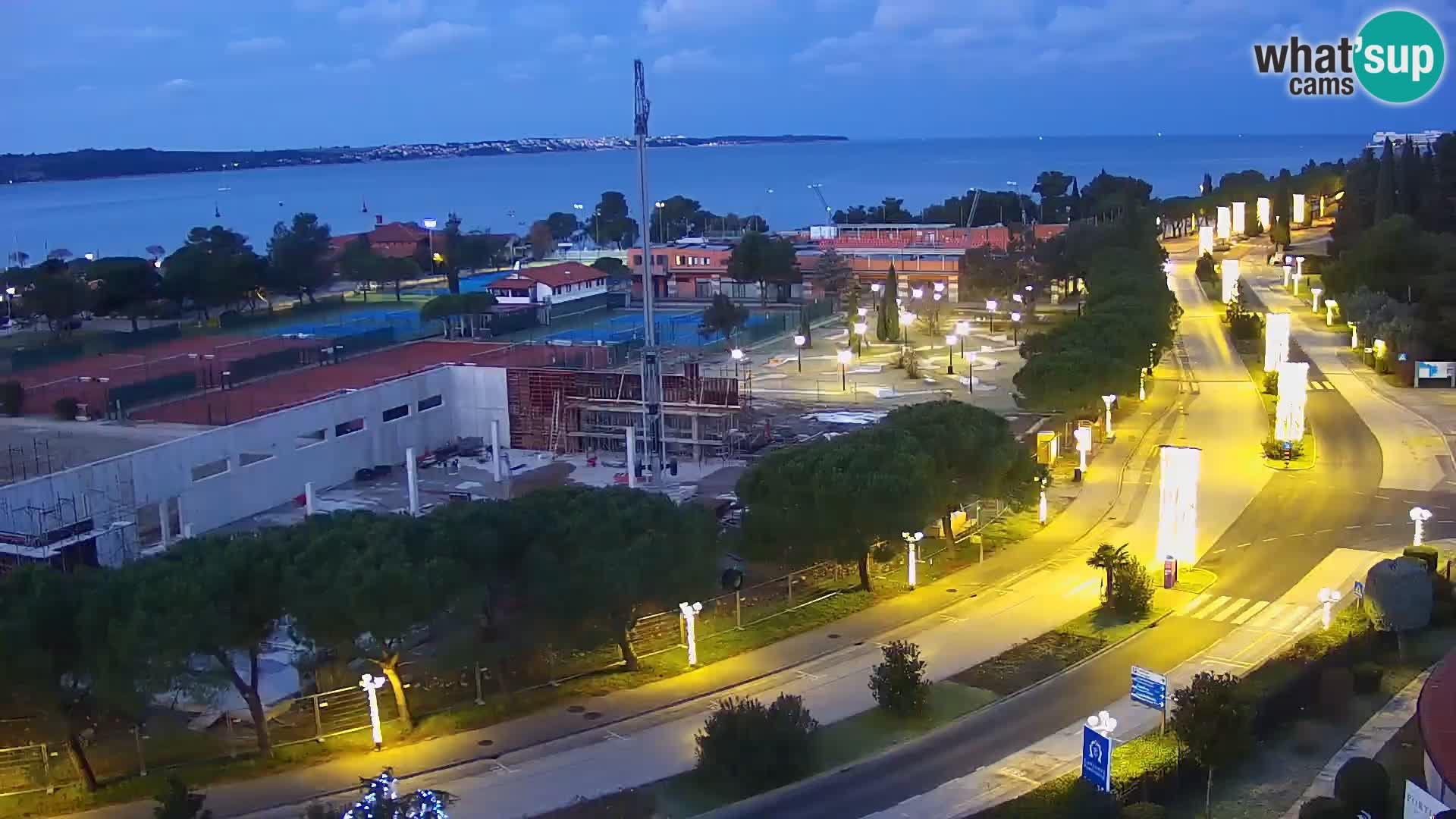 Portorož Live Webcam – view of the marina and tennis courts