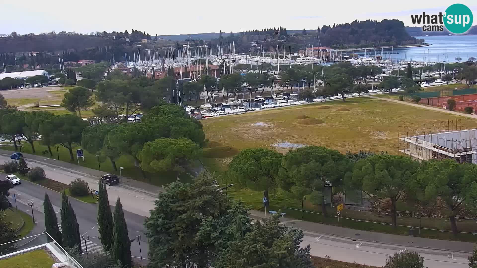 Portorož Live Webcam – view of the marina and tennis courts