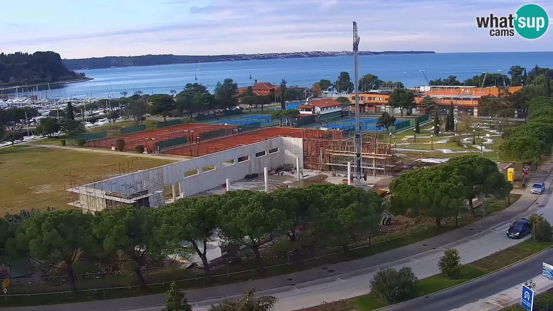 Portorose Live Webcam – vista sulla marina e i campi da tennis