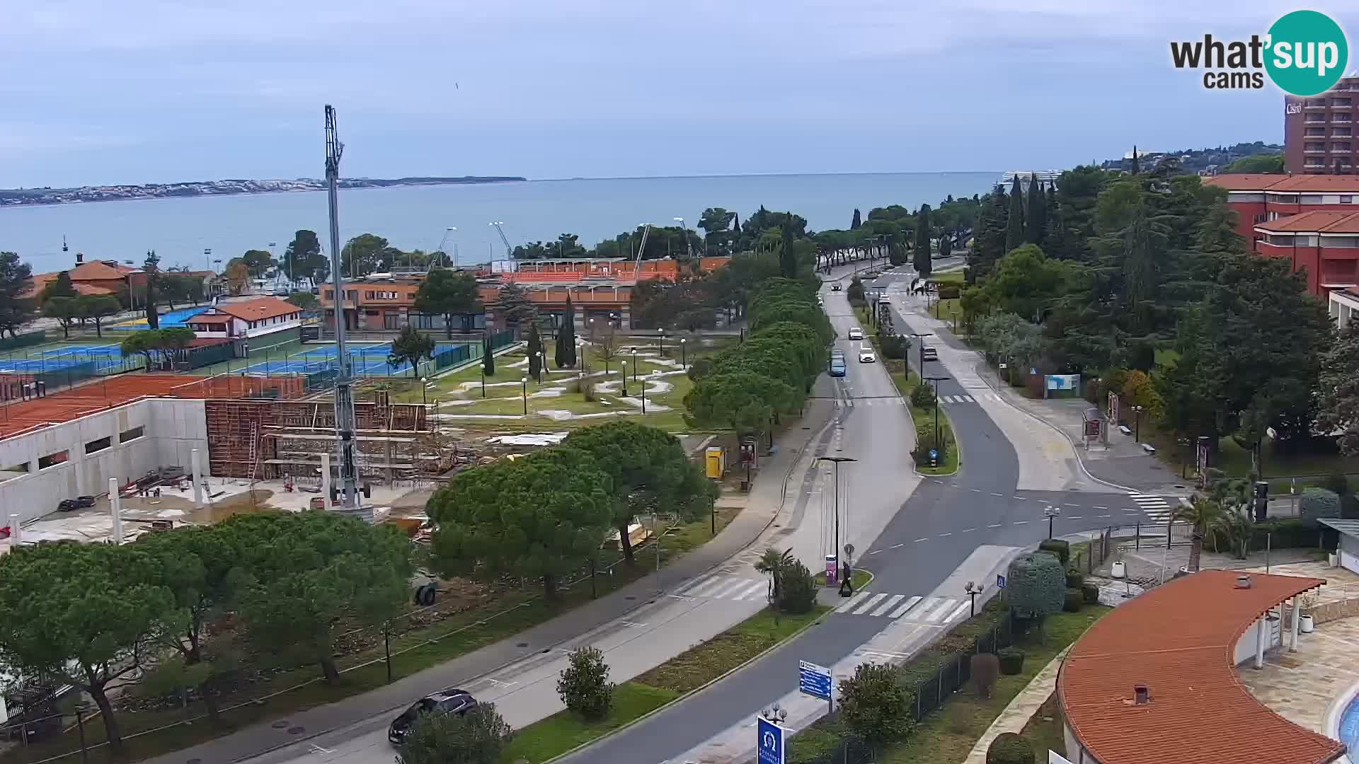 Portorose Live Webcam – vista sulla marina e i campi da tennis