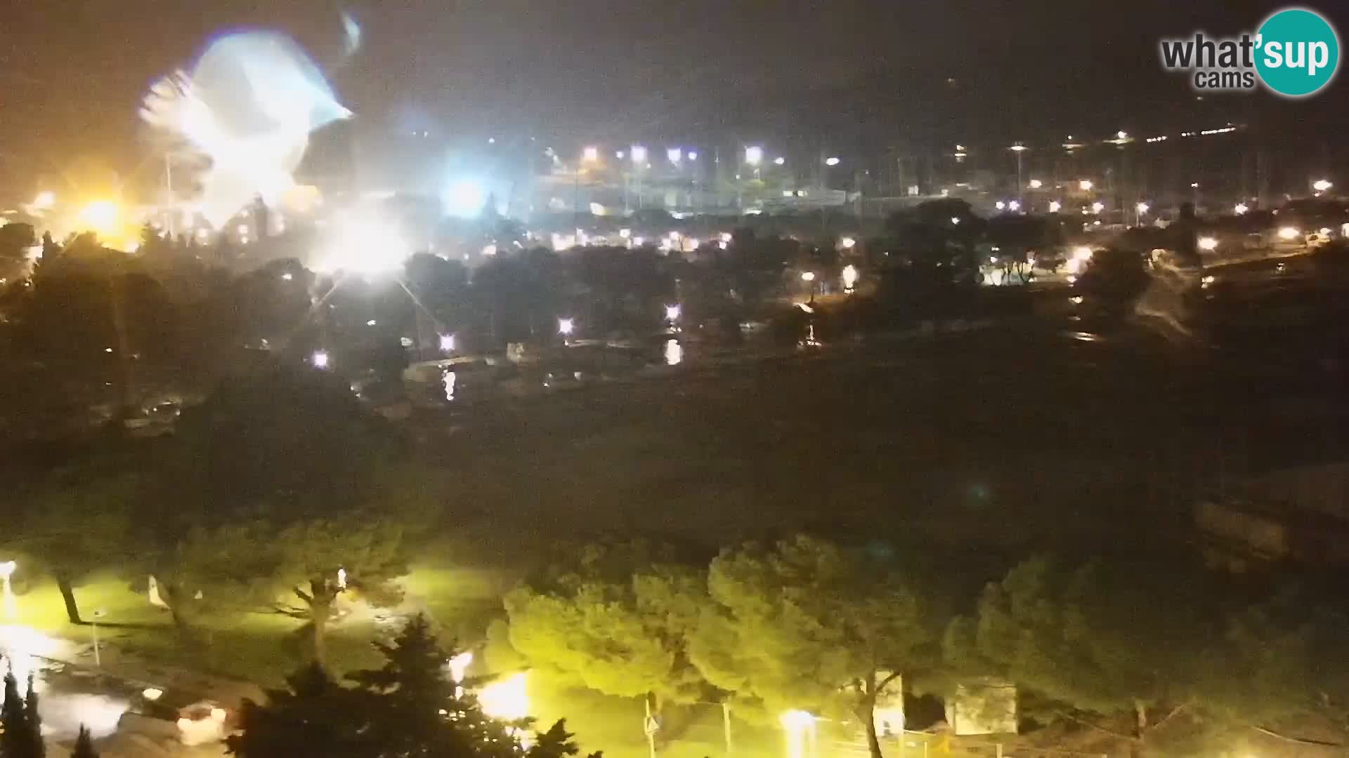 Portorož camera en vivo – vista del puerto deportivo y las canchas de tenis