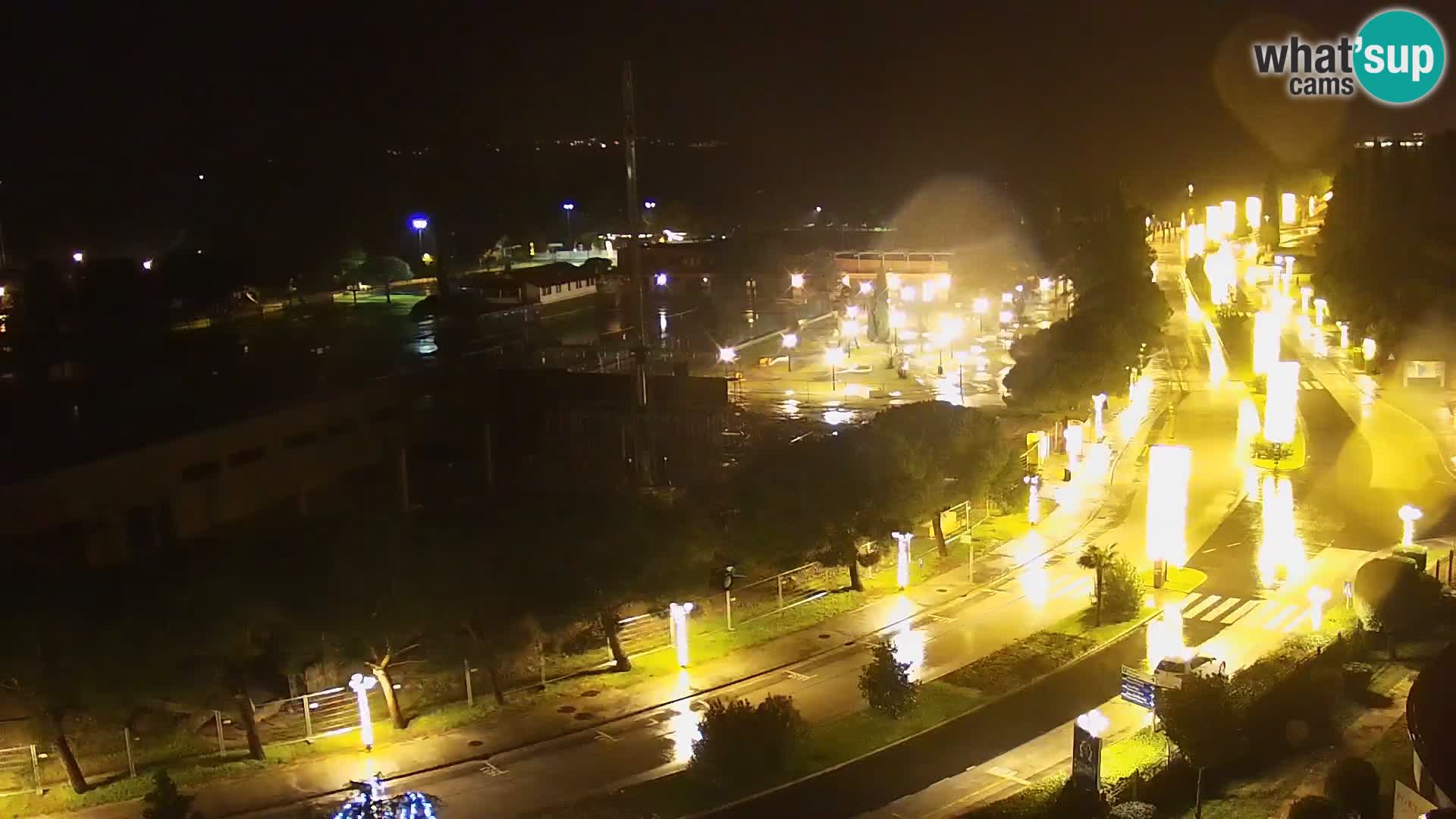 Portorož Live Webcam – vue sur la marina et les courts de tennis