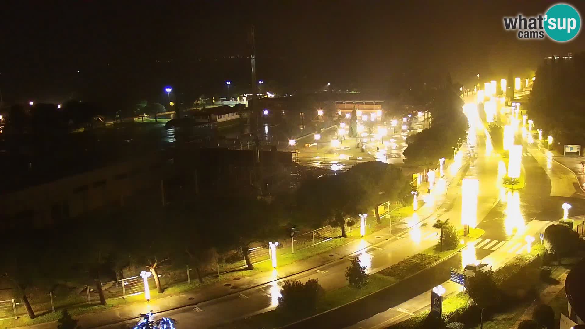 Portorož Live Webcam – vue sur la marina et les courts de tennis