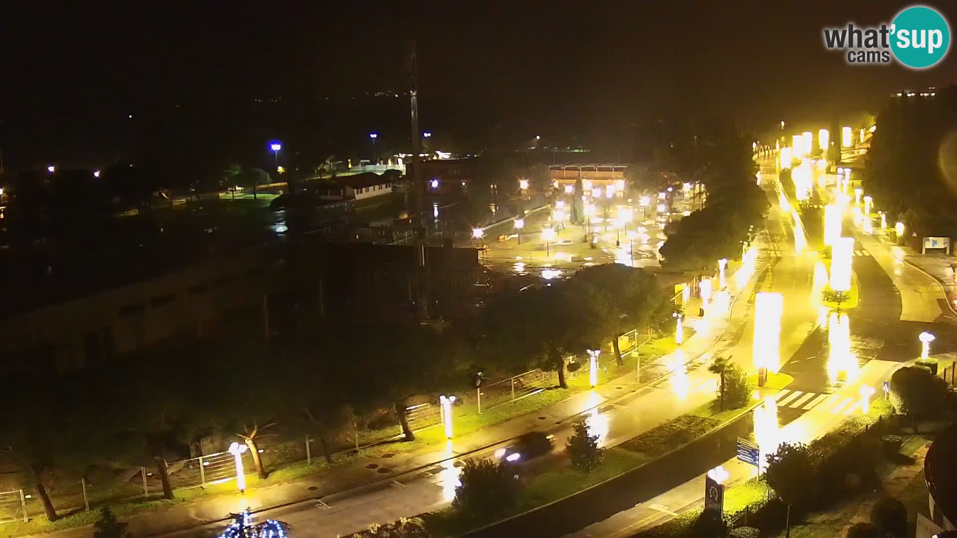 Portorož Live Webcam – vue sur la marina et les courts de tennis