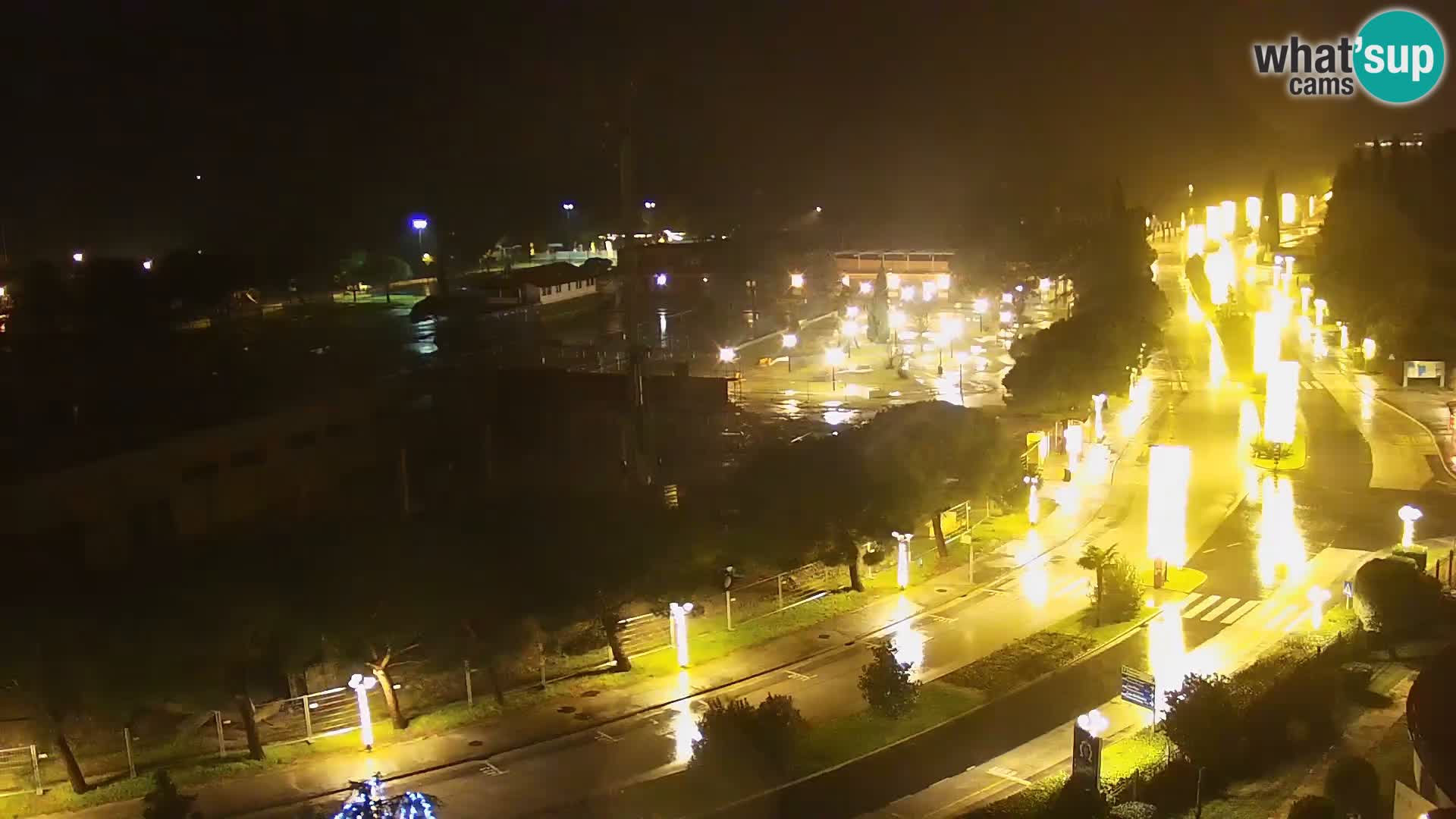 Portorož Live Webcam – vue sur la marina et les courts de tennis