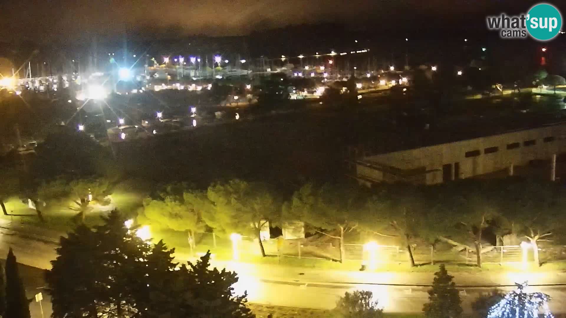 Portorož Webcam – Blick auf den Yachthafen und die Tennisplätze