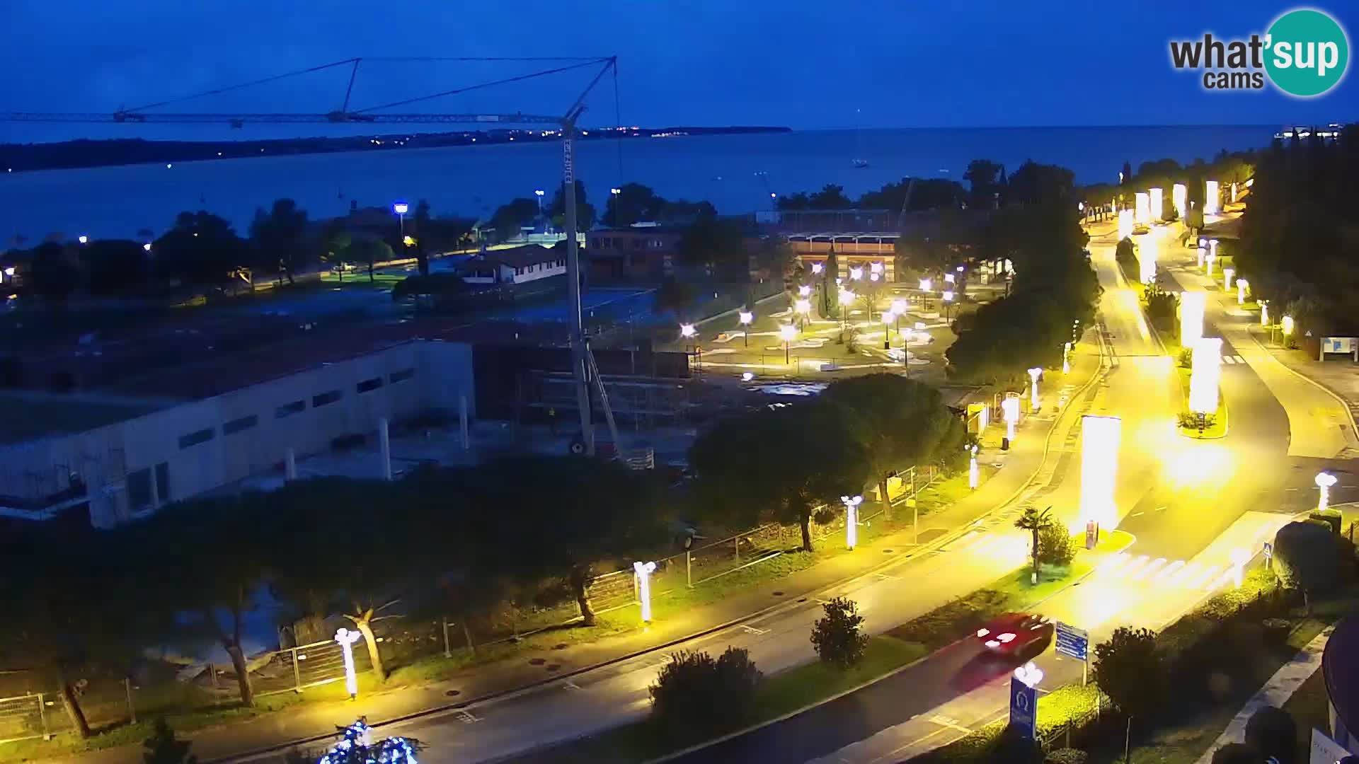 Portorož Webcam – Blick auf den Yachthafen und die Tennisplätze