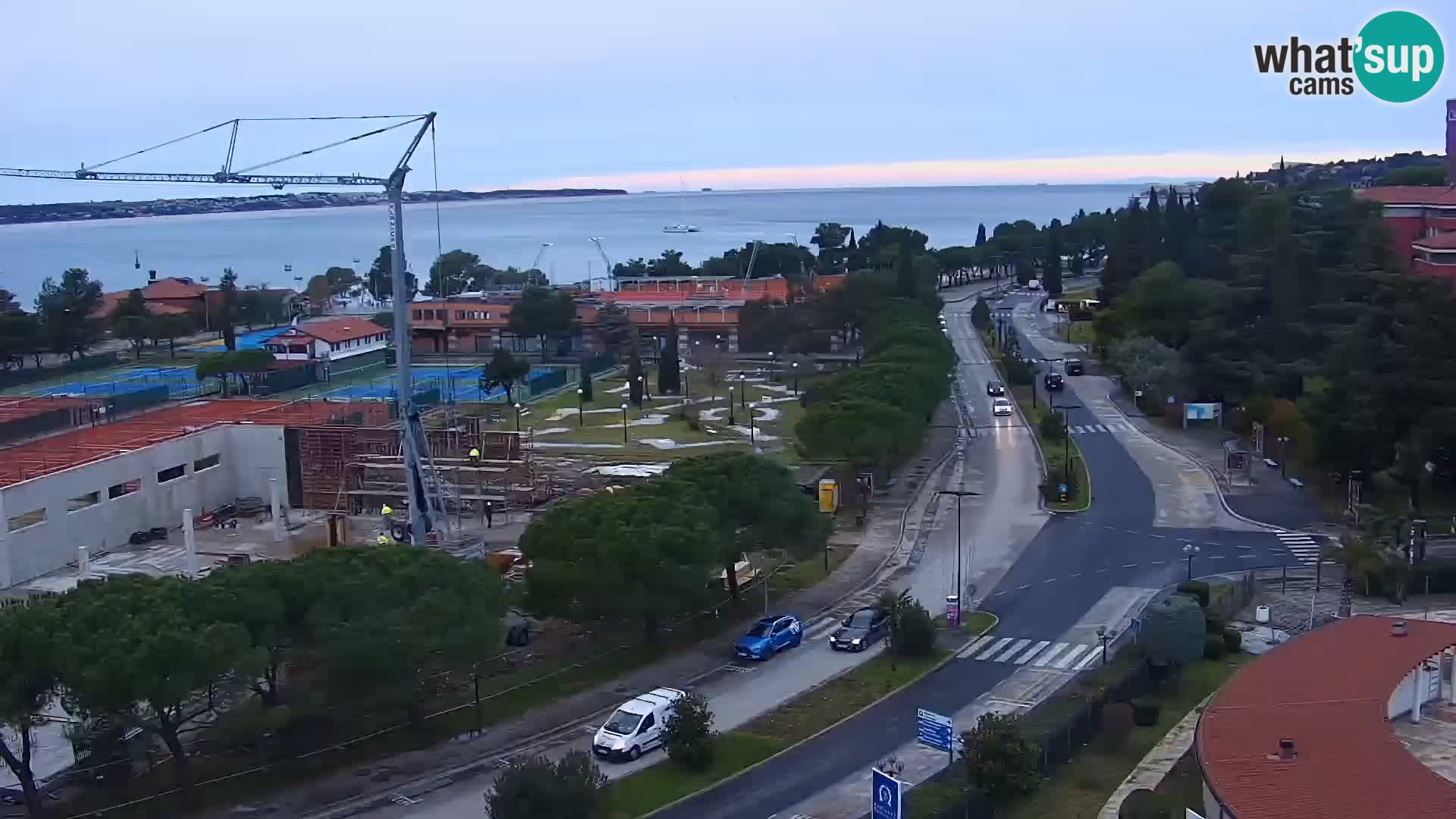 Portorož Live Webcam – view of the marina and tennis courts