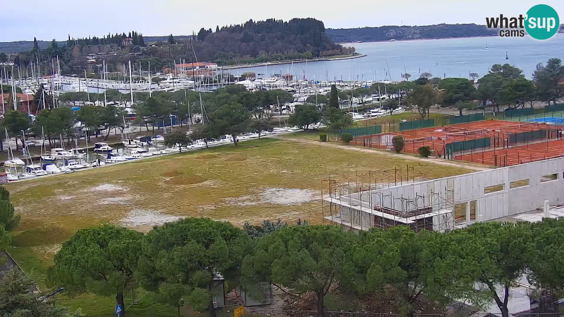 Portorož Live Webcam – view of the marina and tennis courts