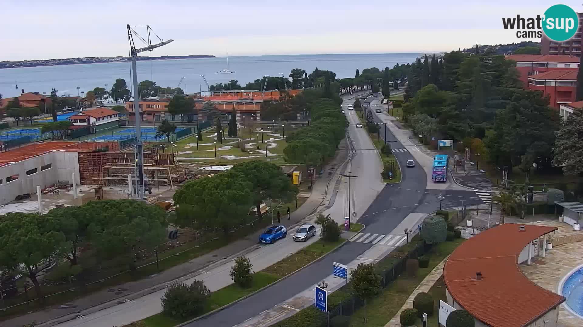 Portorose Live Webcam – vista sulla marina e i campi da tennis