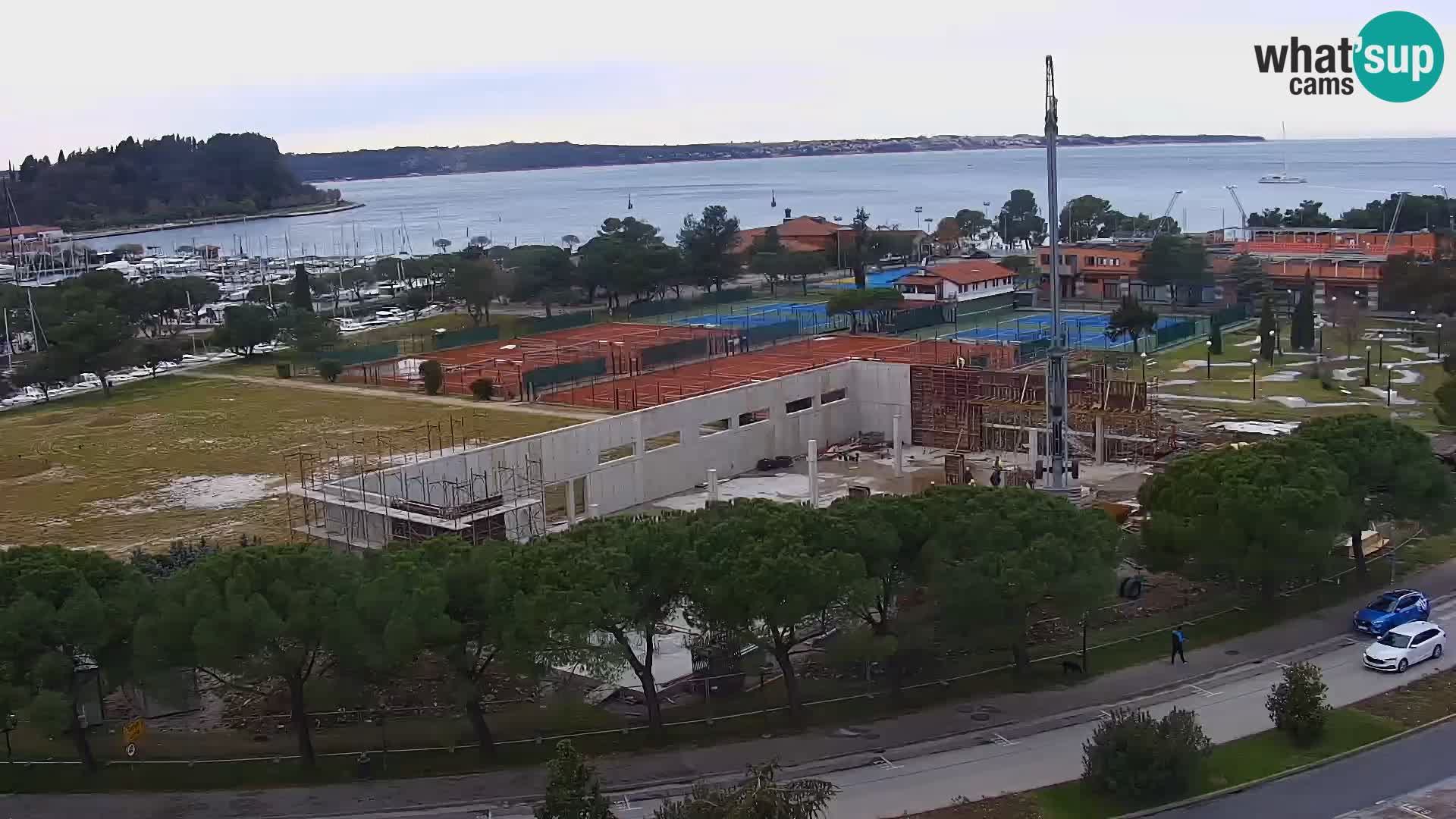 Portorož Live Webcam – view of the marina and tennis courts