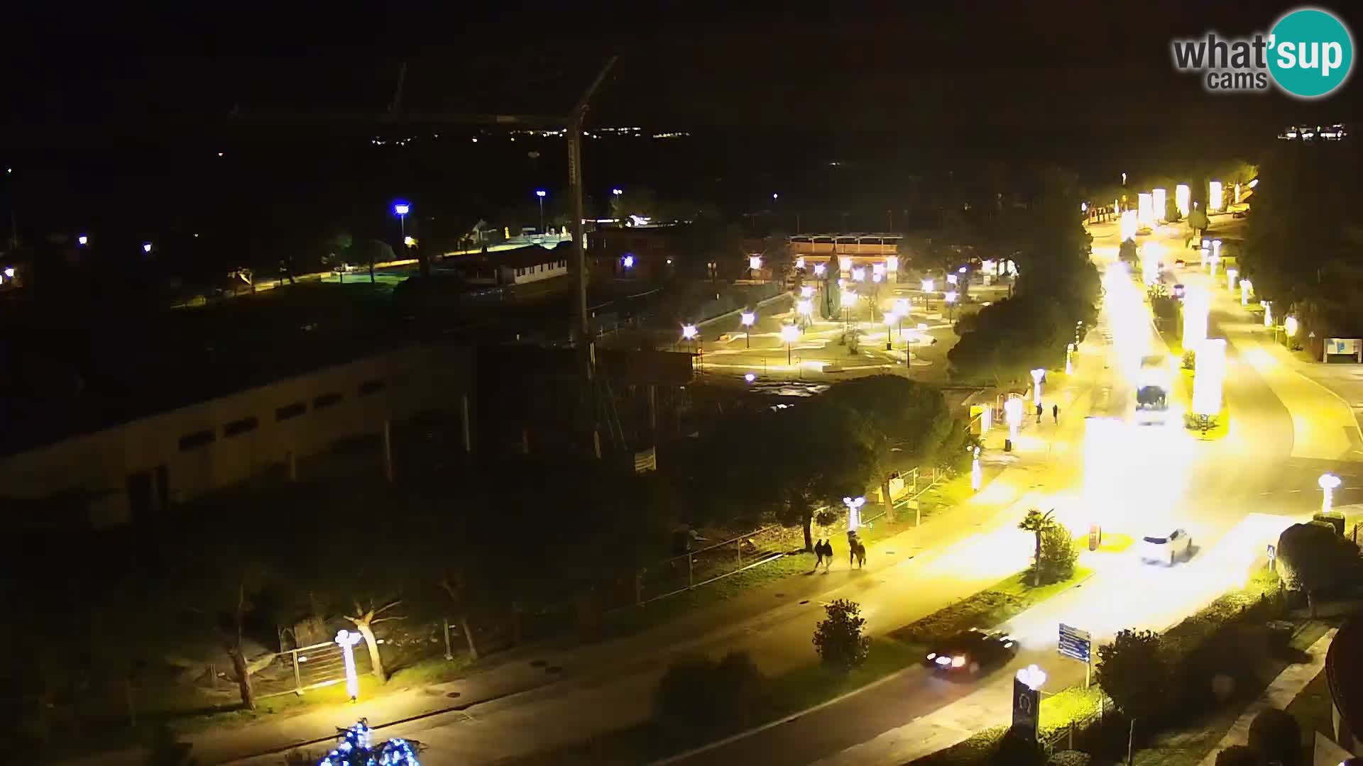 Portorož Live Webcam – vue sur la marina et les courts de tennis