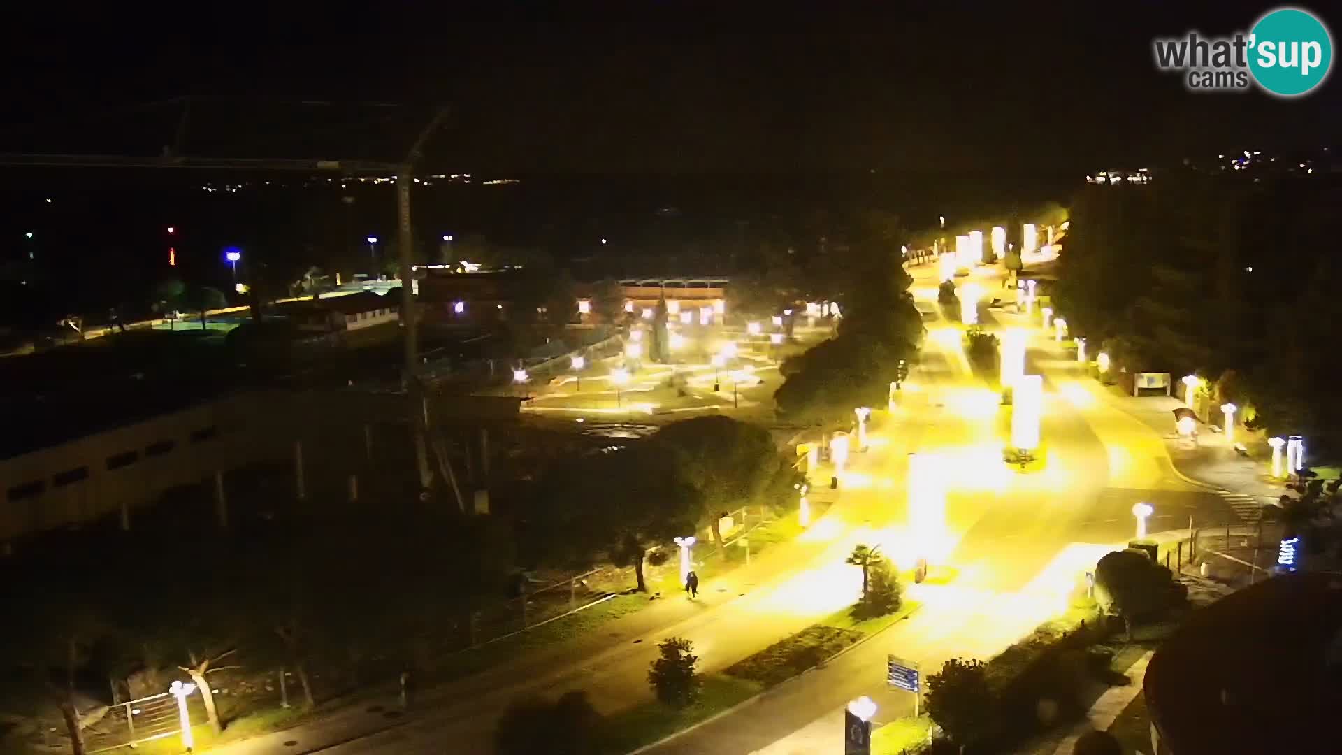 Portorož Live Webcam – vue sur la marina et les courts de tennis