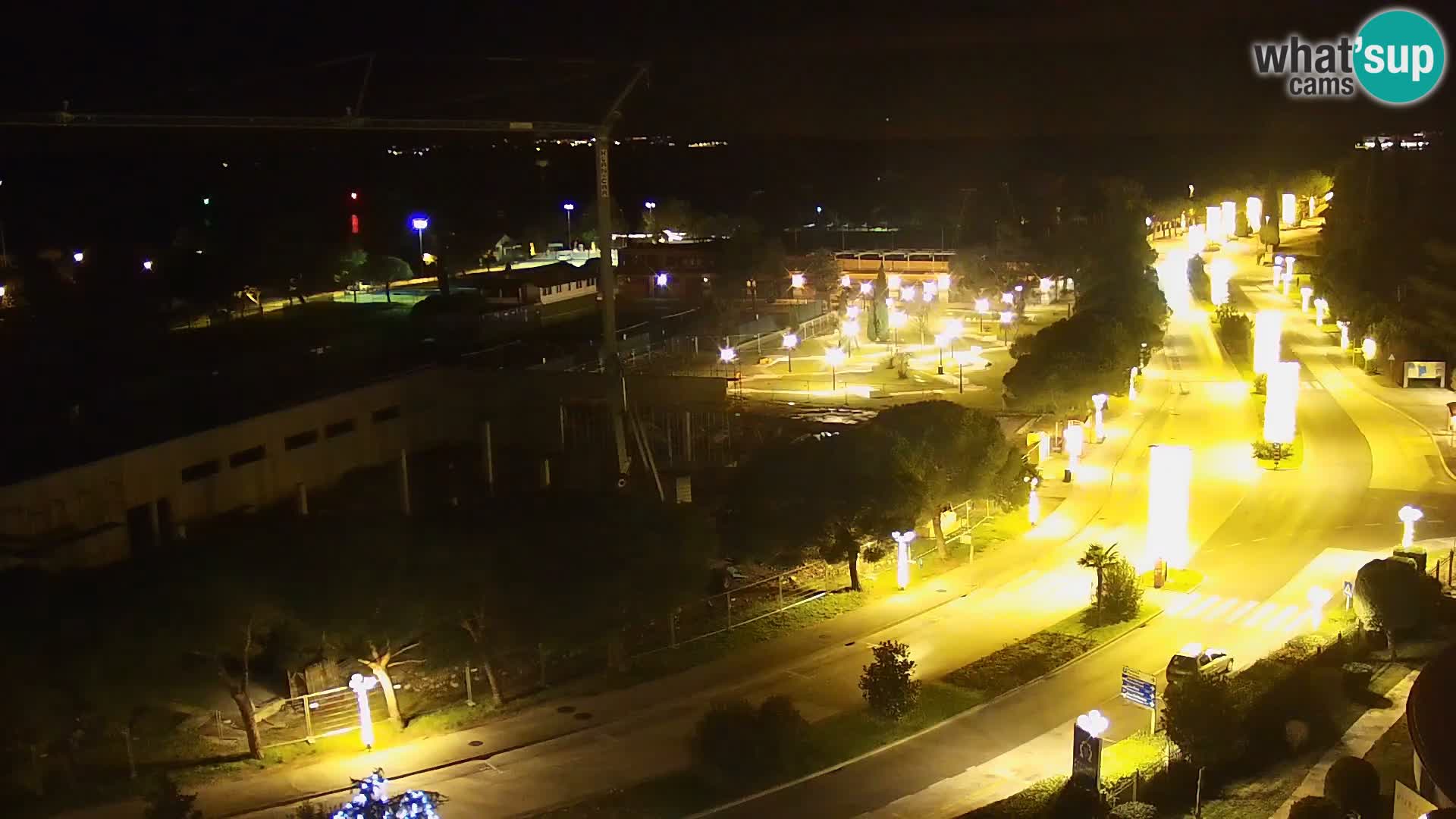 Portorož Live Webcam – vue sur la marina et les courts de tennis