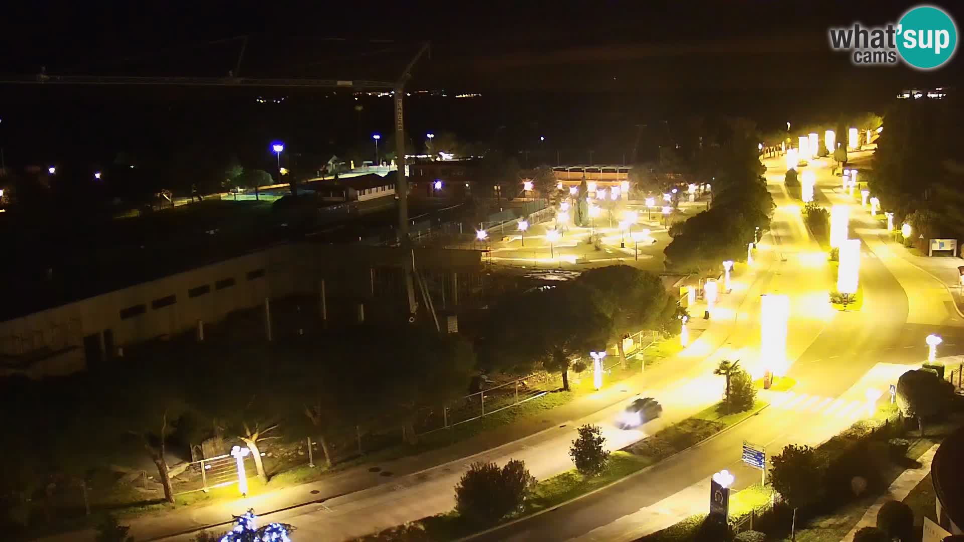 Portorož camera en vivo – vista del puerto deportivo y las canchas de tenis