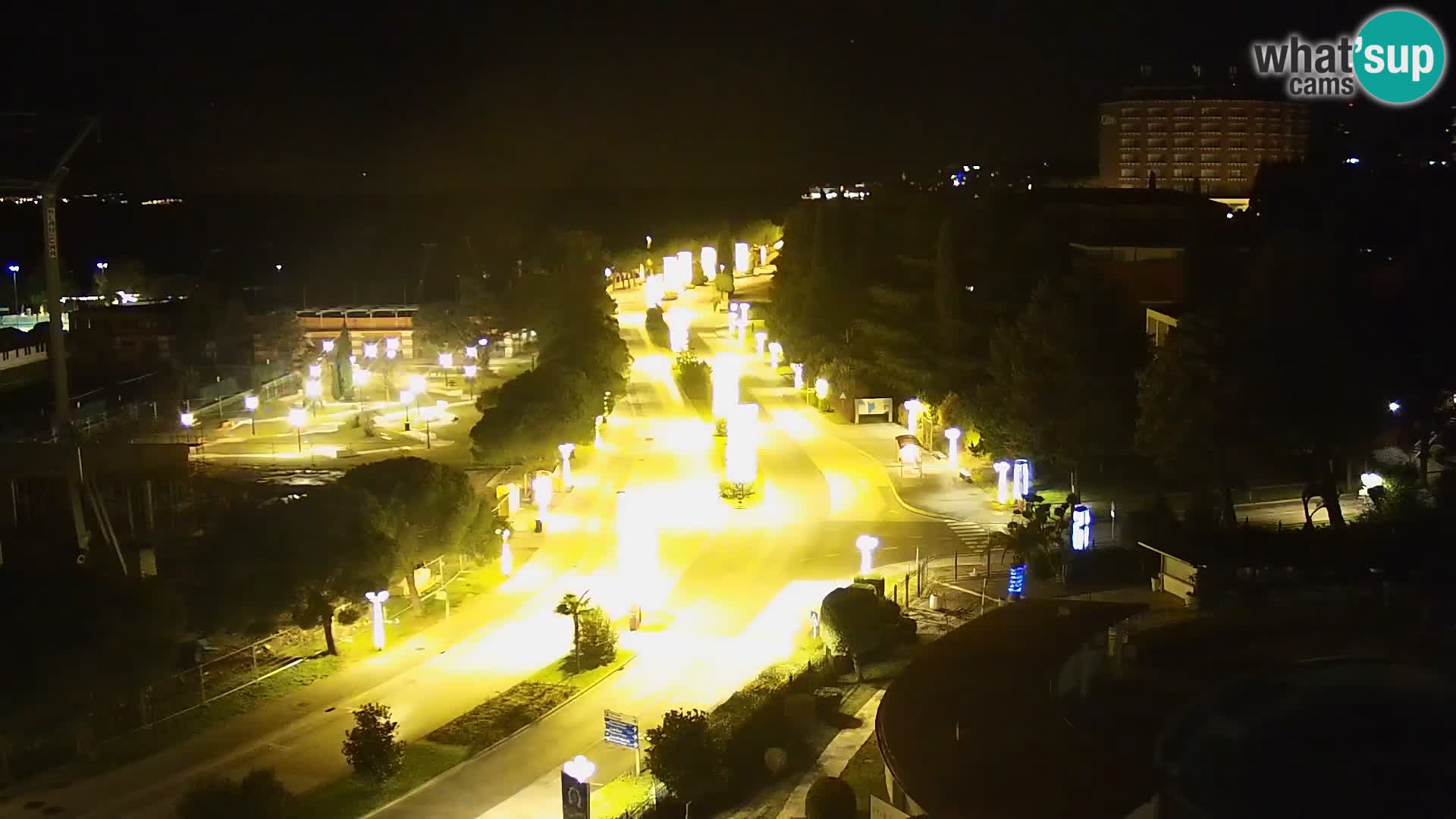 Portorož Live Webcam – view of the marina and tennis courts