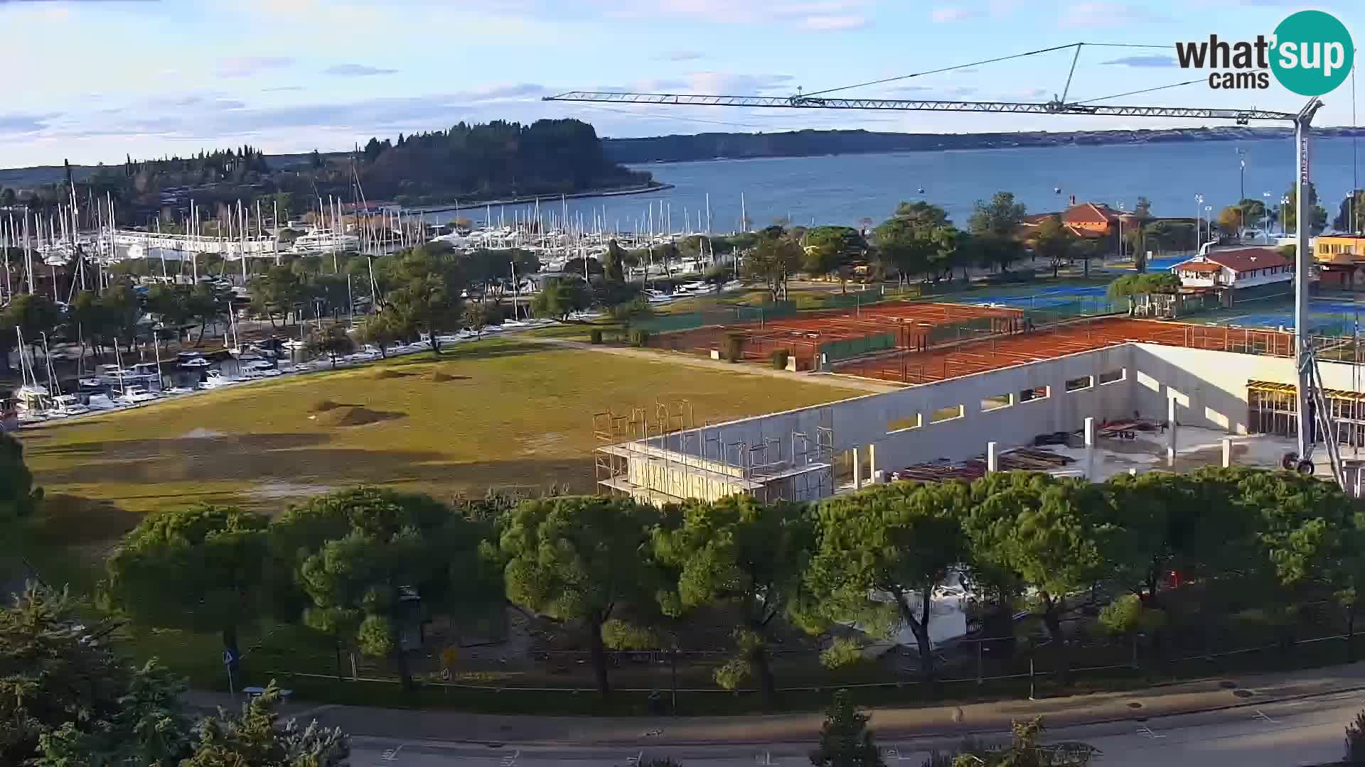 Portorož Live Webcam – view of the marina and tennis courts