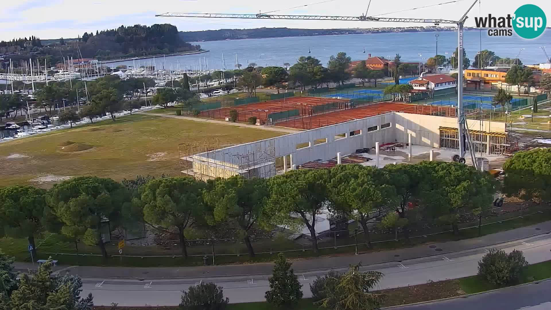 Portorose Live Webcam – vista sulla marina e i campi da tennis