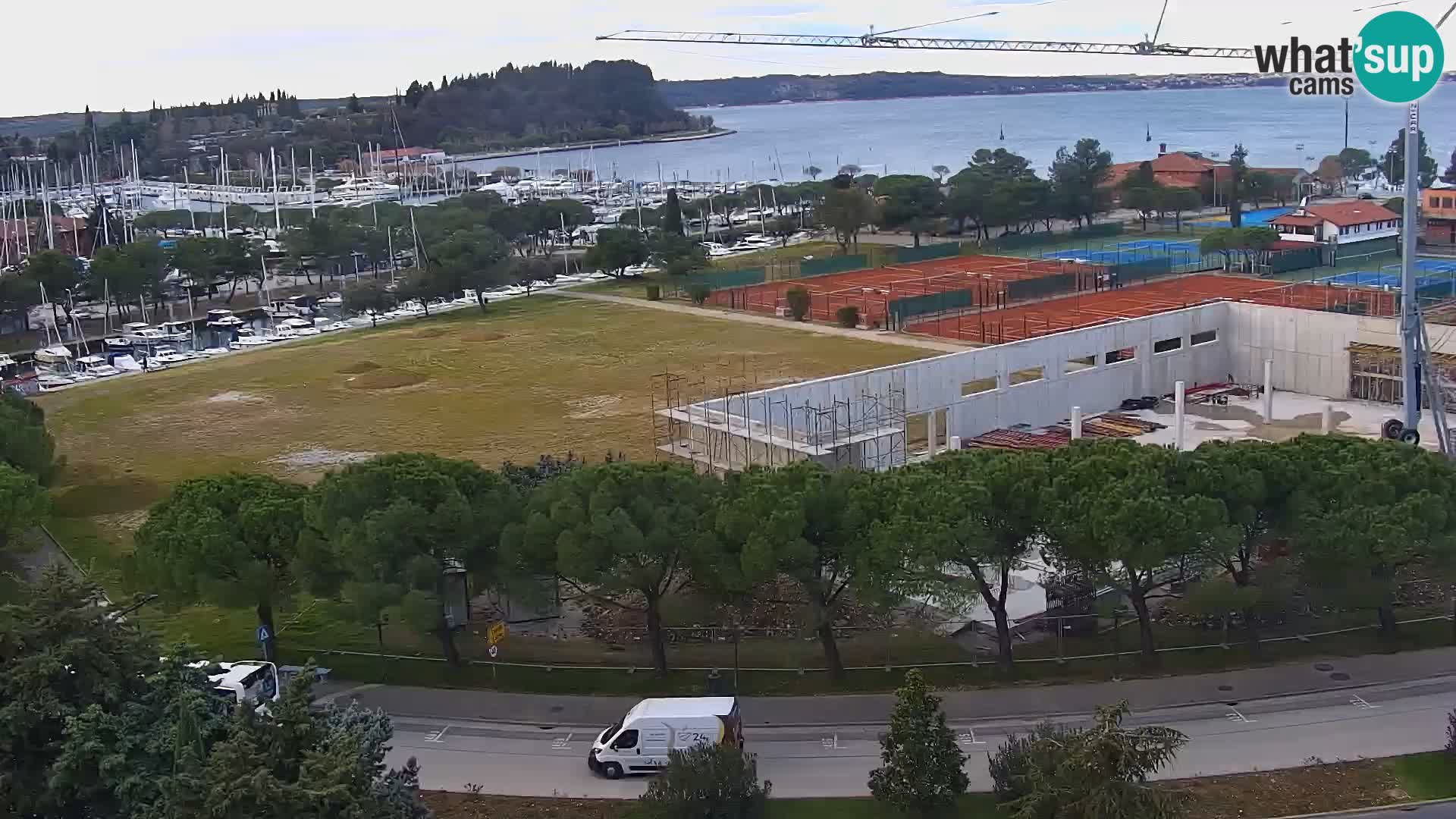 Portorož Live Webcam – view of the marina and tennis courts