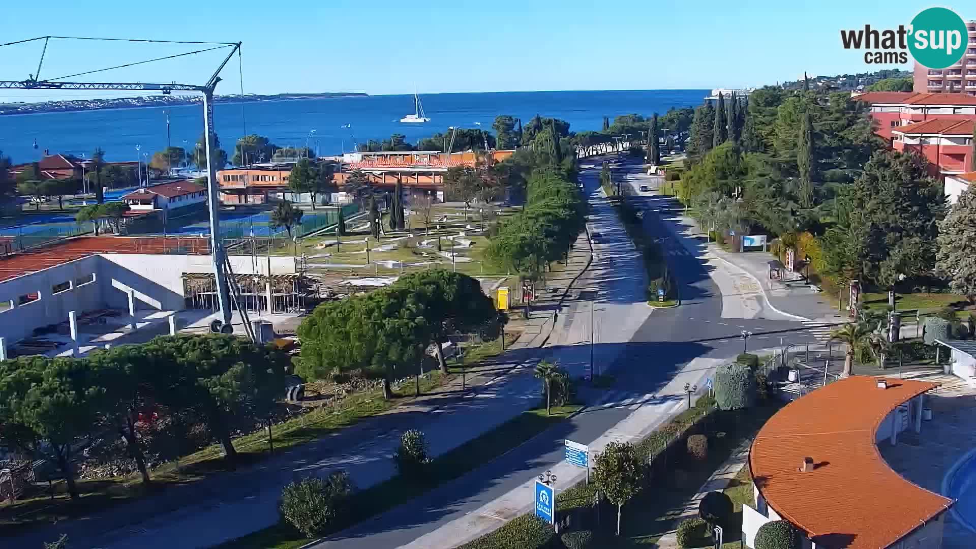 Portorose Live Webcam – vista sulla marina e i campi da tennis