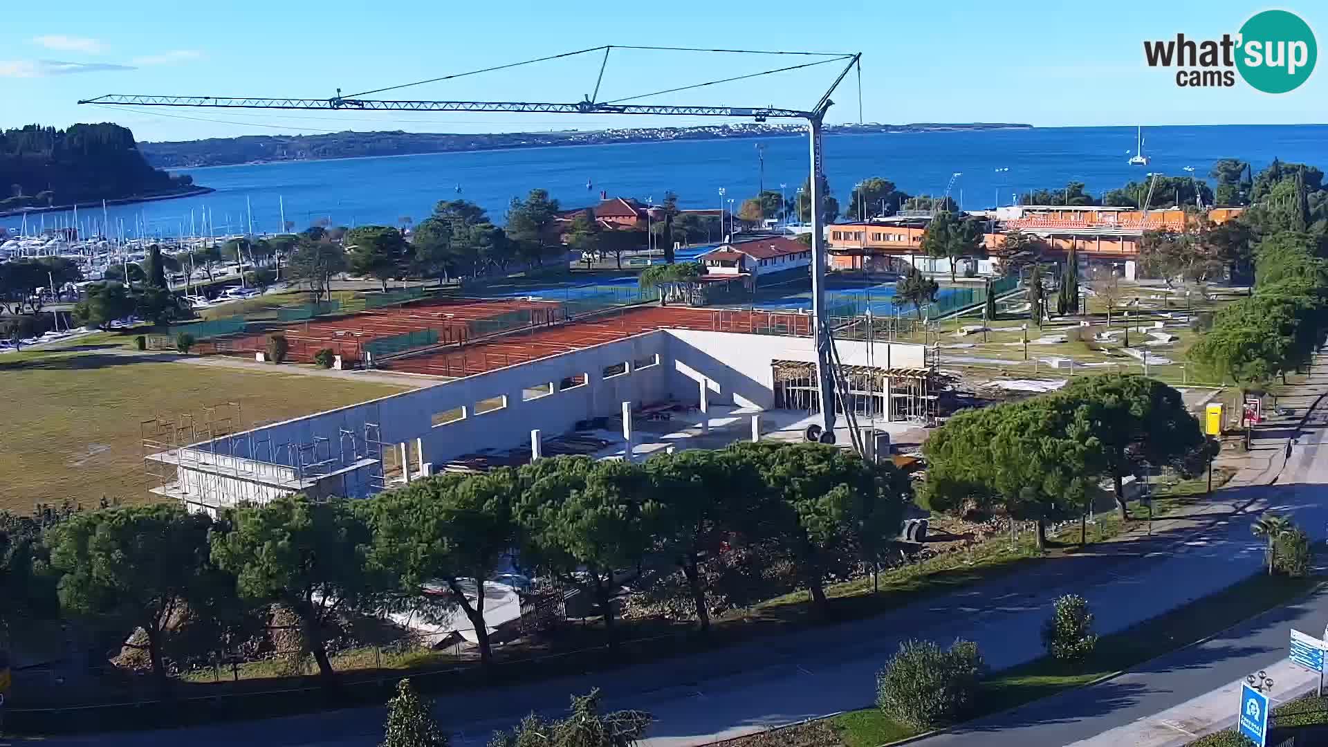 Portorose Live Webcam – vista sulla marina e i campi da tennis