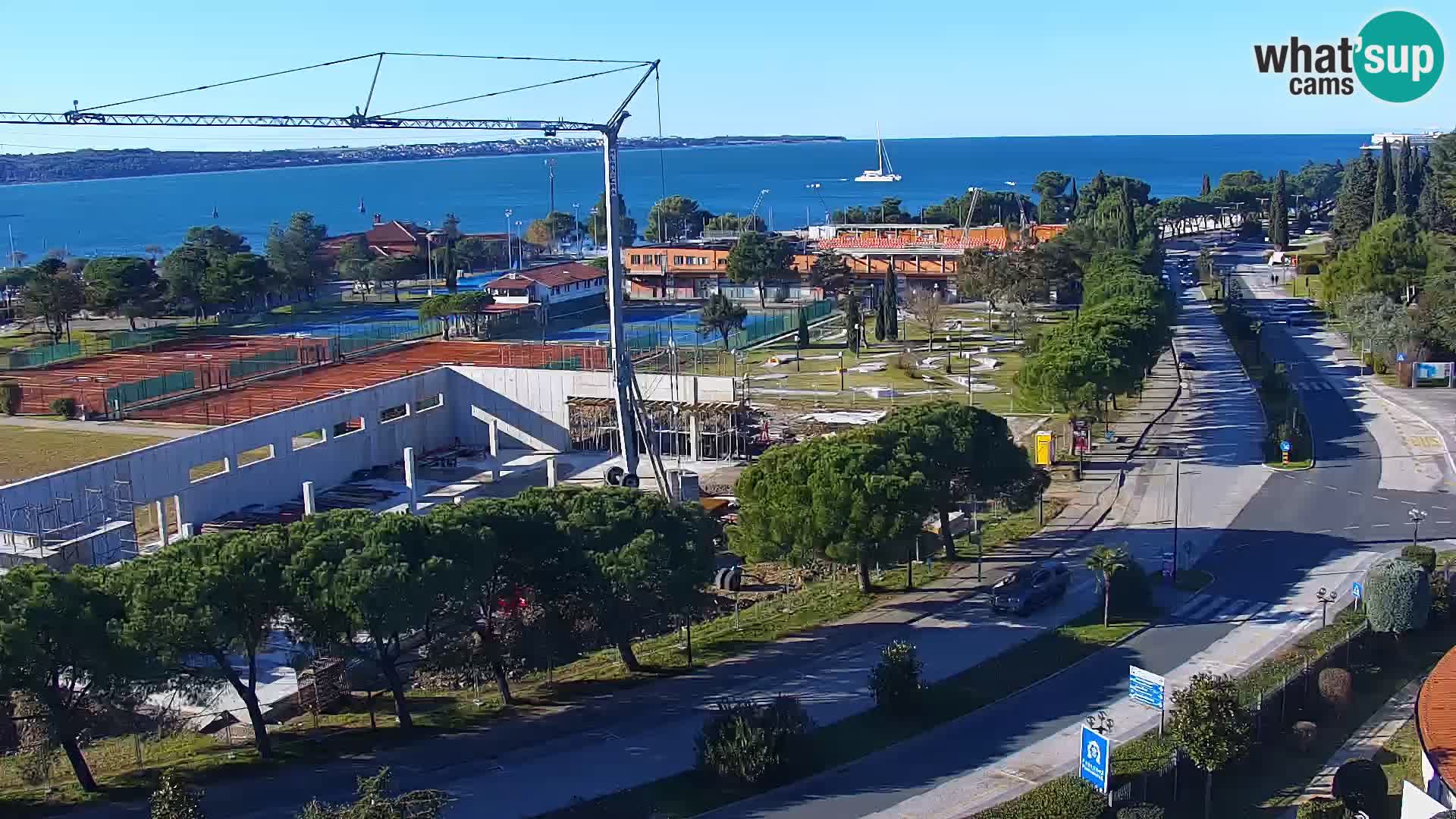 Portorose Live Webcam – vista sulla marina e i campi da tennis