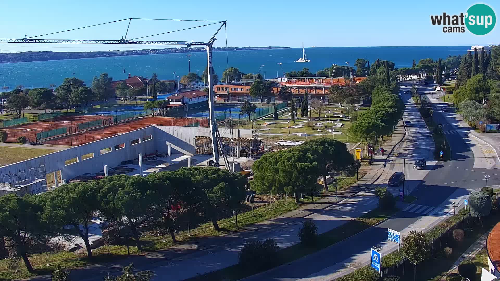 Portorose Live Webcam – vista sulla marina e i campi da tennis