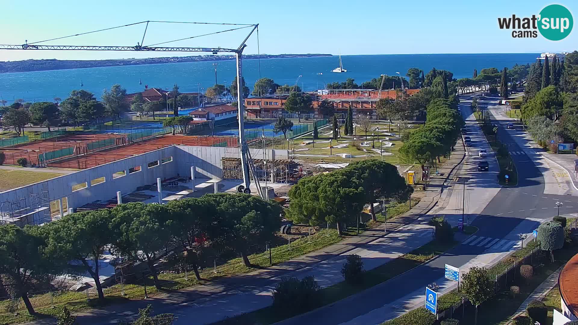 Portorose Live Webcam – vista sulla marina e i campi da tennis