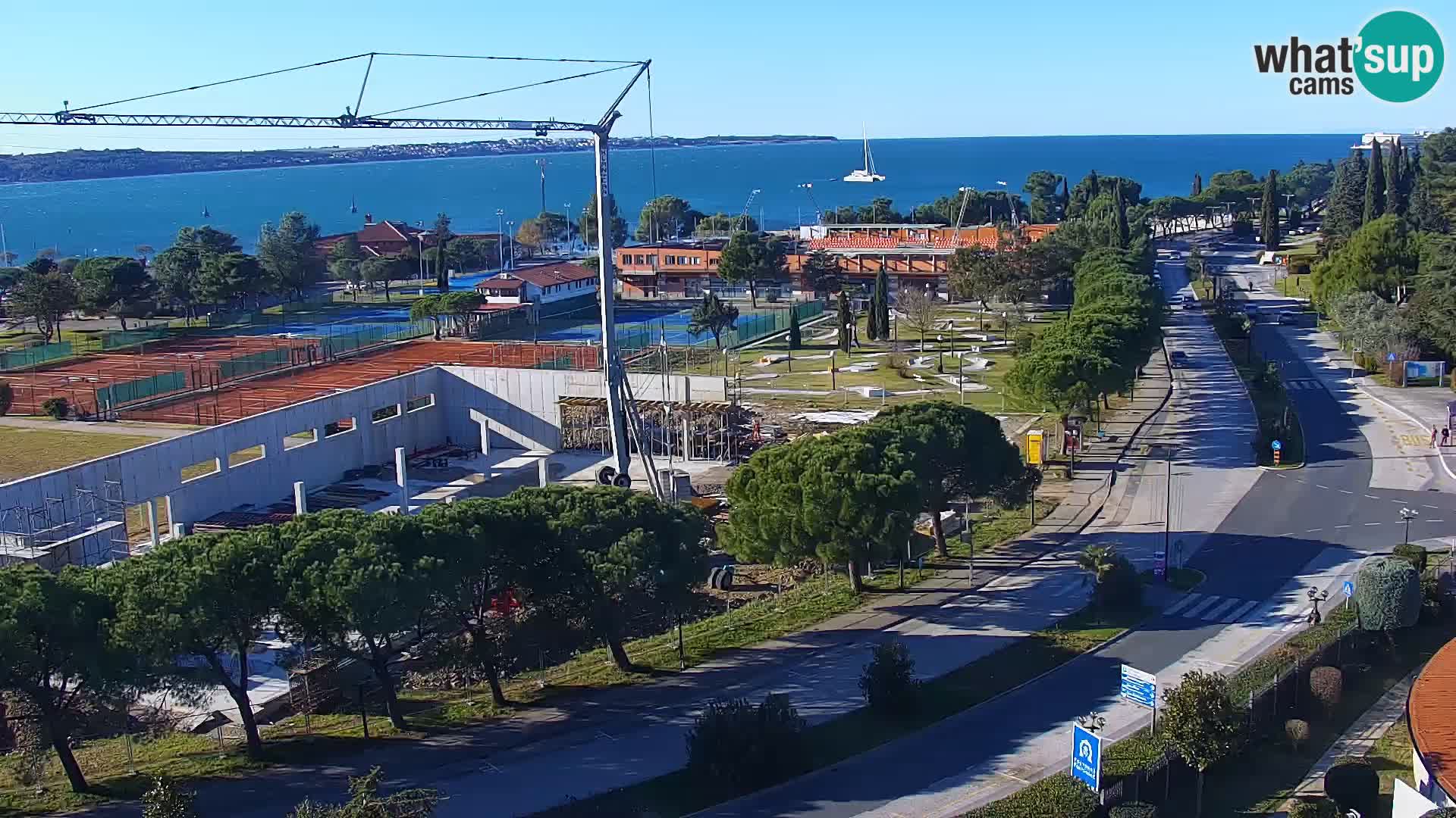 Portorose Live Webcam – vista sulla marina e i campi da tennis