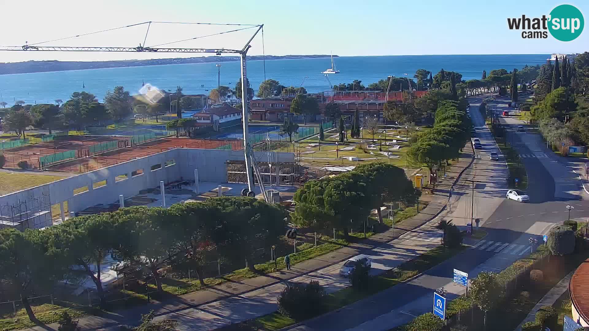 Portorož Live Webcam – view of the marina and tennis courts