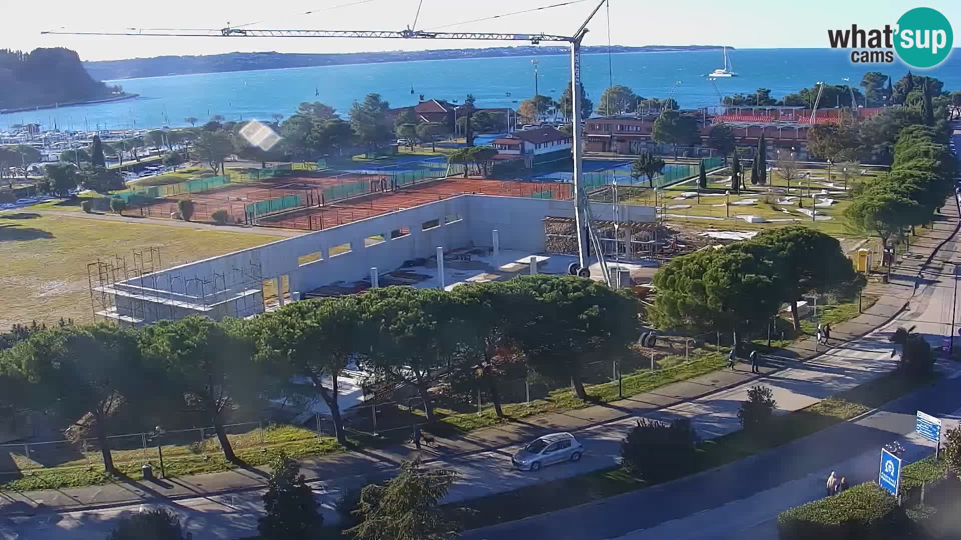 Portorož Live Webcam – view of the marina and tennis courts