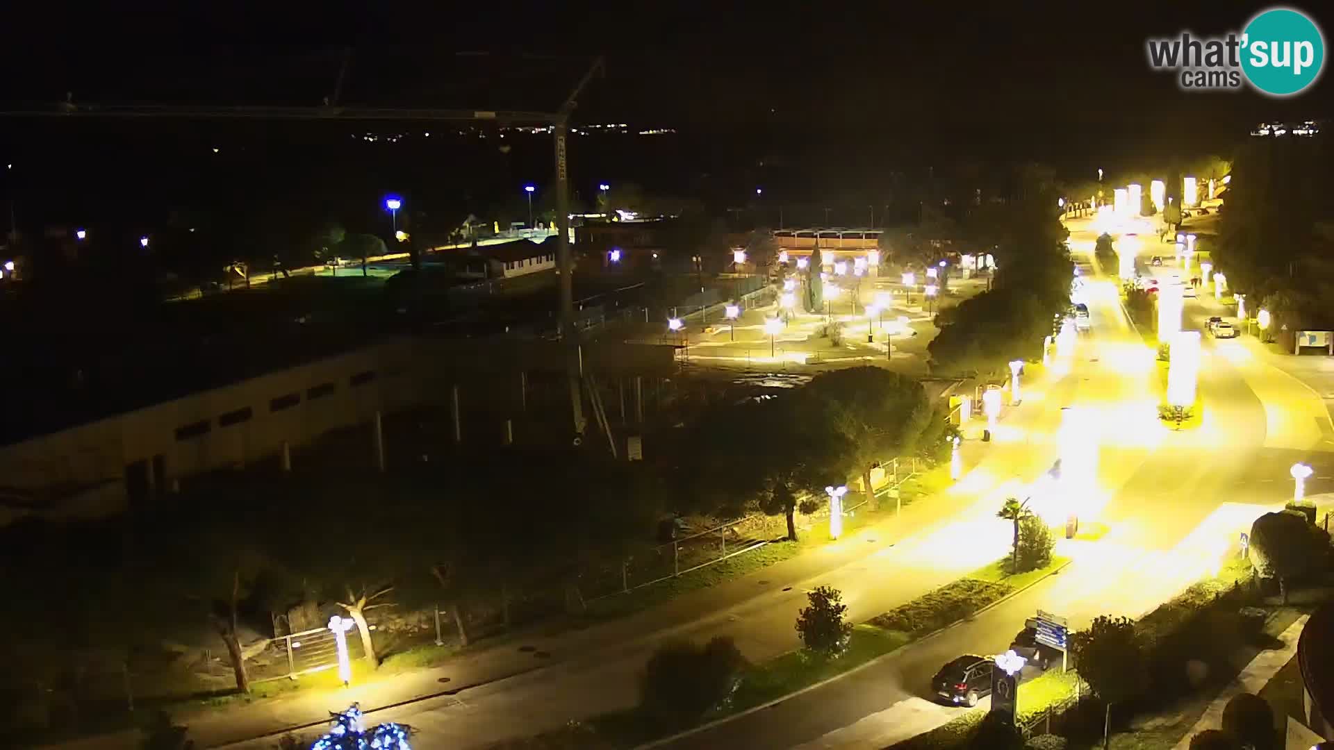 Portorož Live Webcam – vue sur la marina et les courts de tennis