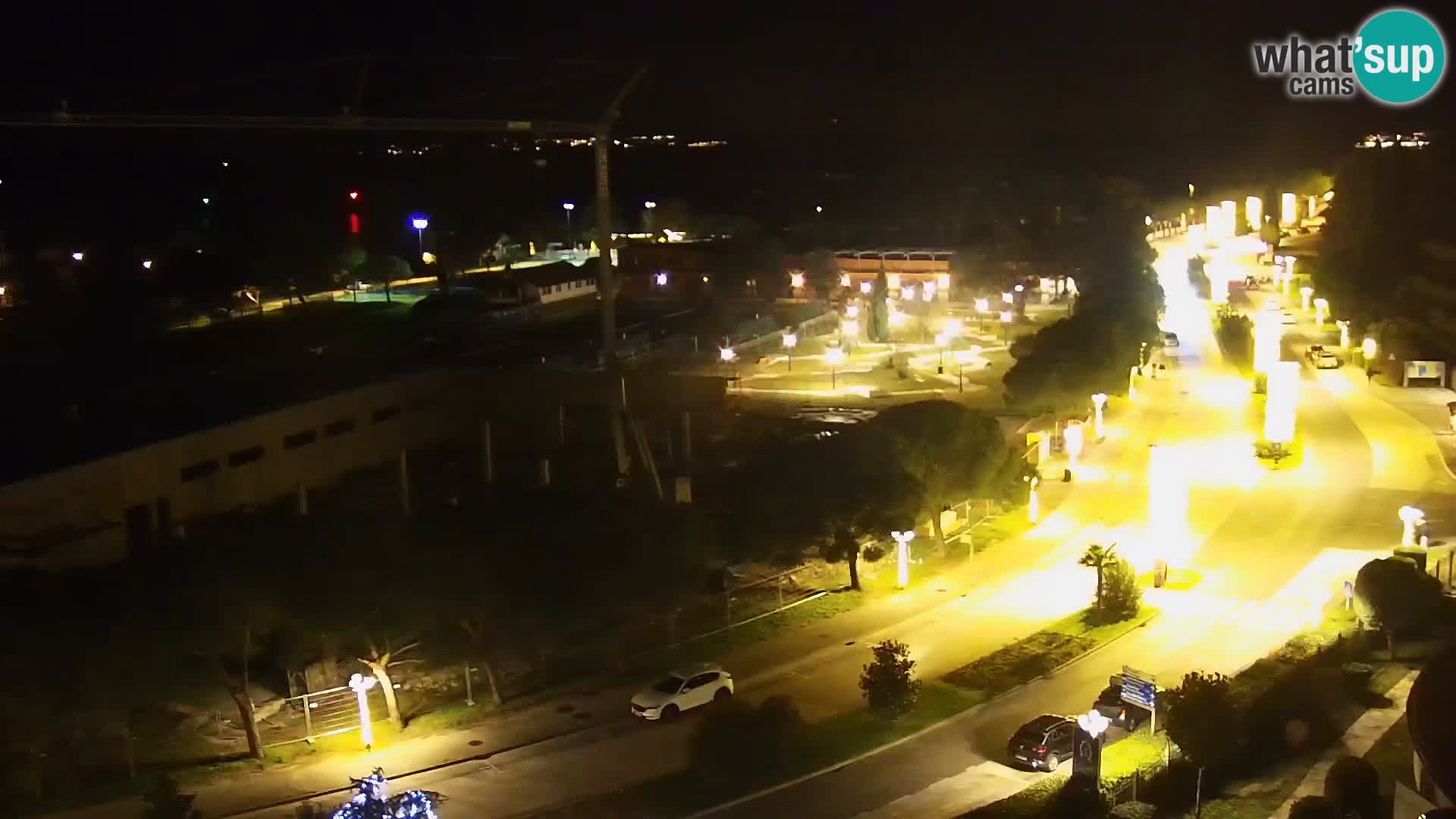 Portorož Live Webcam – vue sur la marina et les courts de tennis